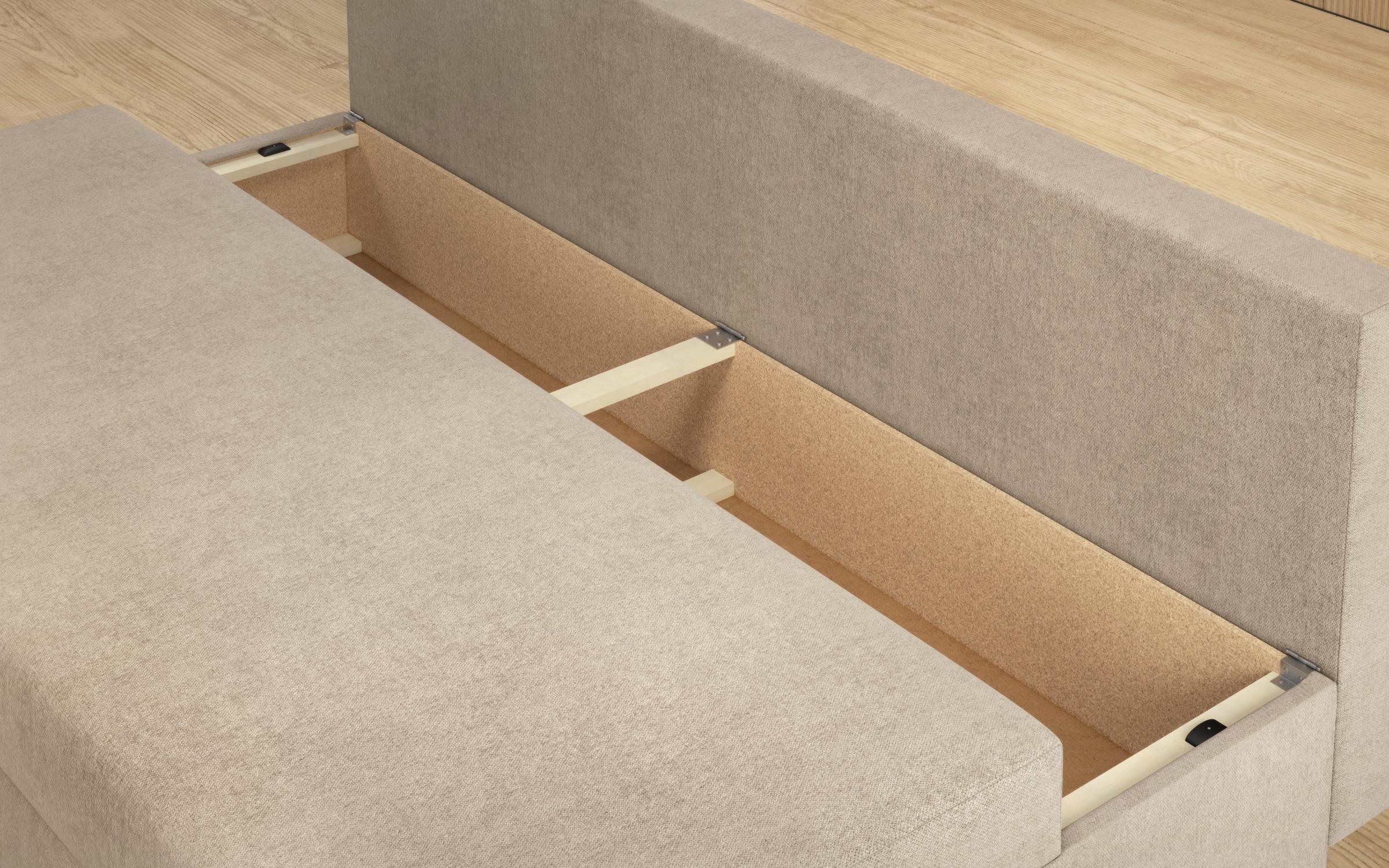 Extendable sofa + оttoman Vitaro, light beige  10