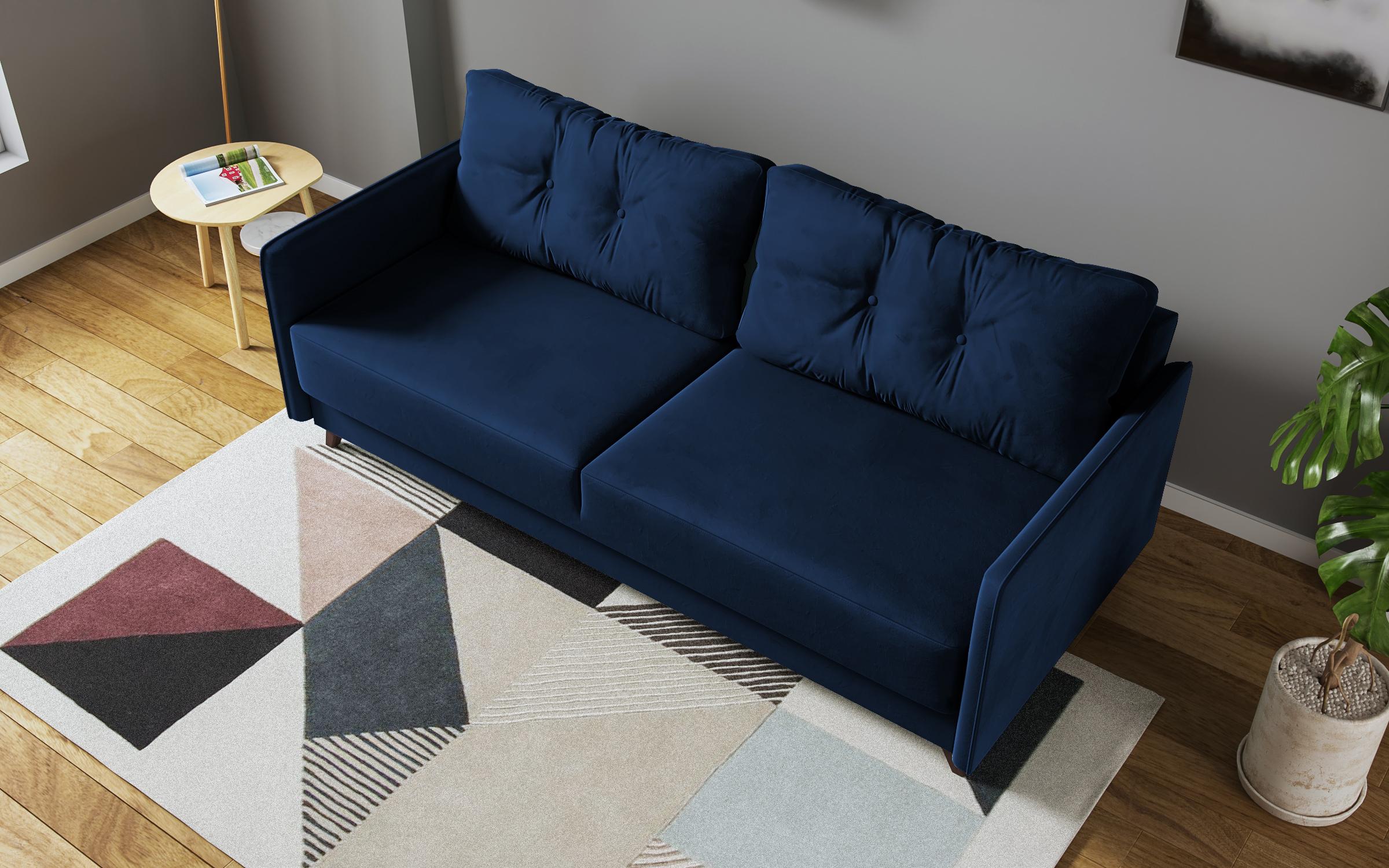 Extendable click-clack sofa Bali, blue  5