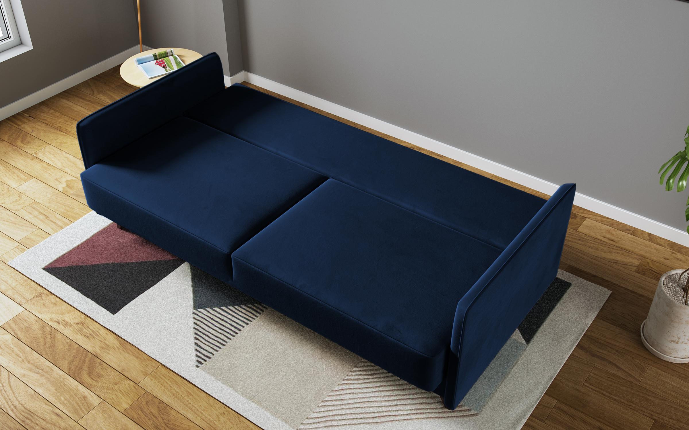 Extendable click-clack sofa Bali, blue  7