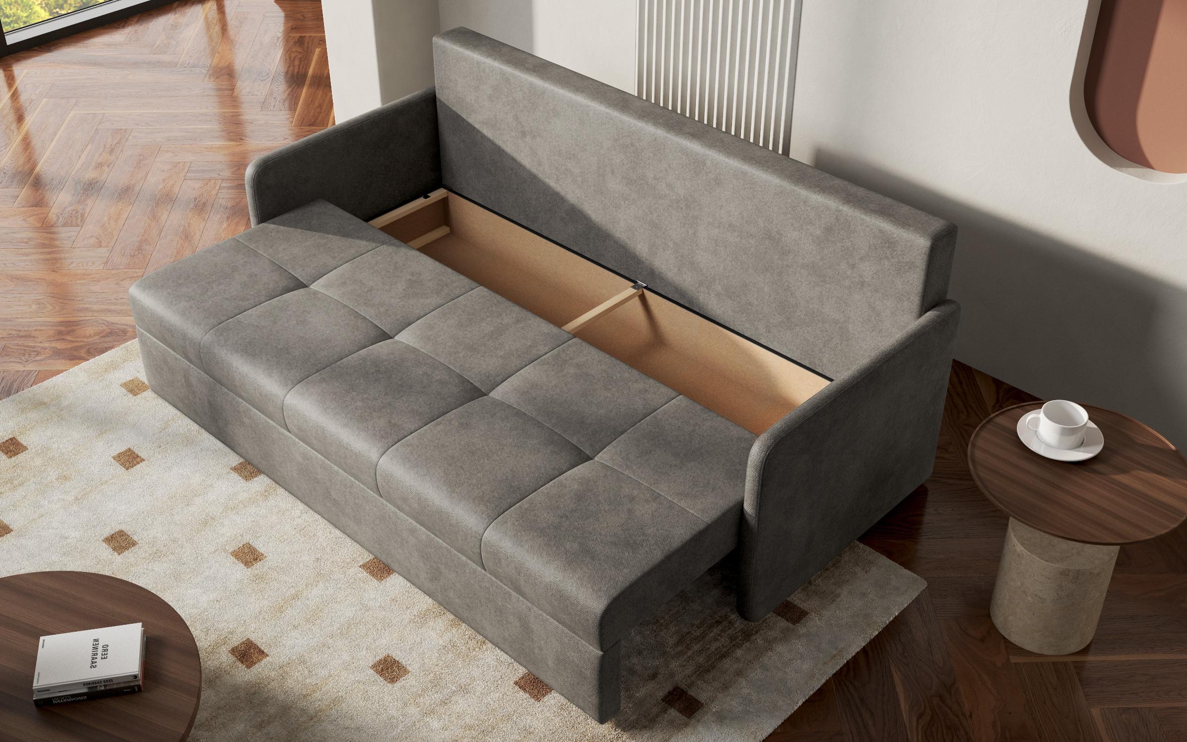 Extendable sofa Astel, grey  6