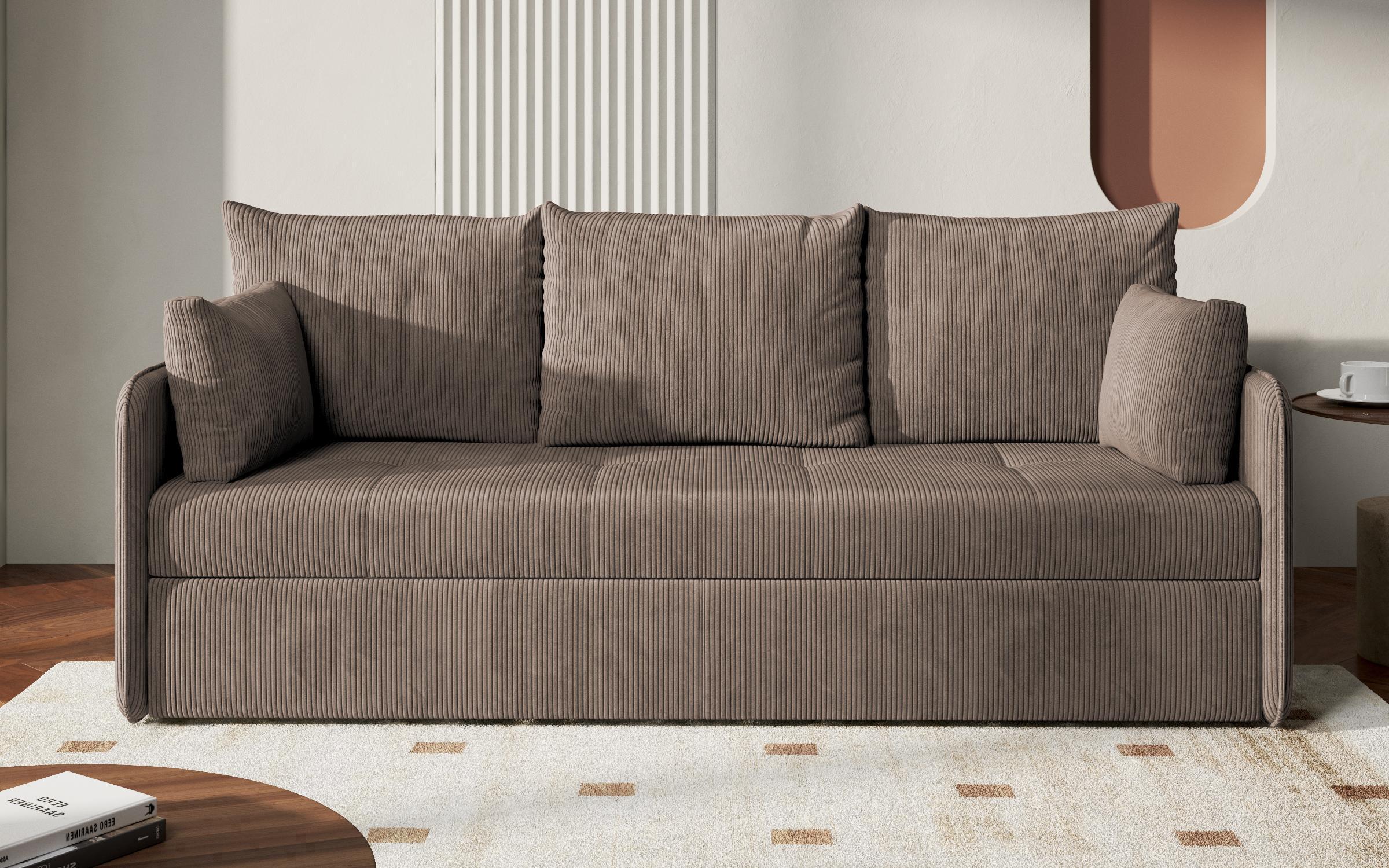 Extendable sofa Astel, dark beige  1