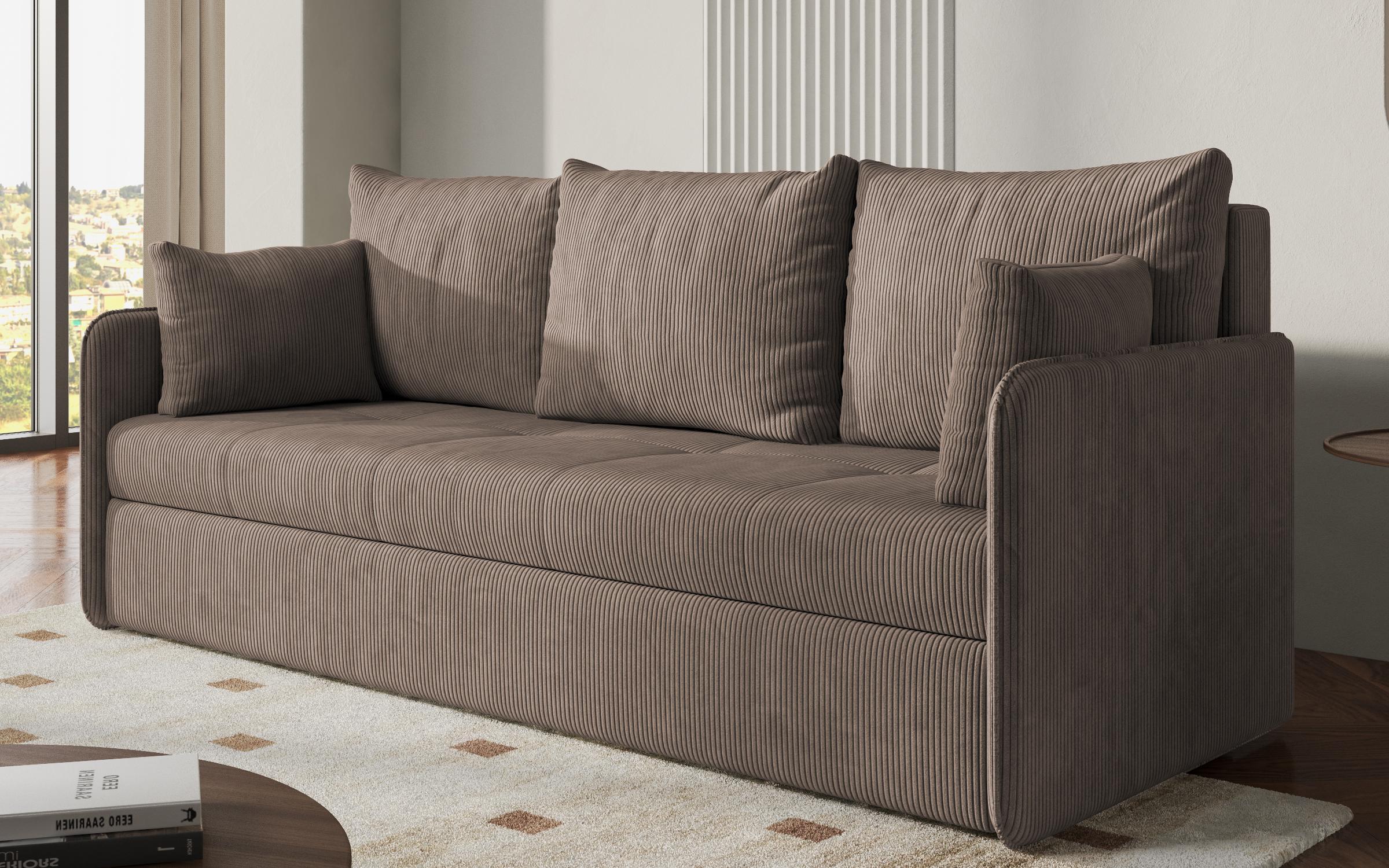 Extendable sofa Astel, dark beige  3