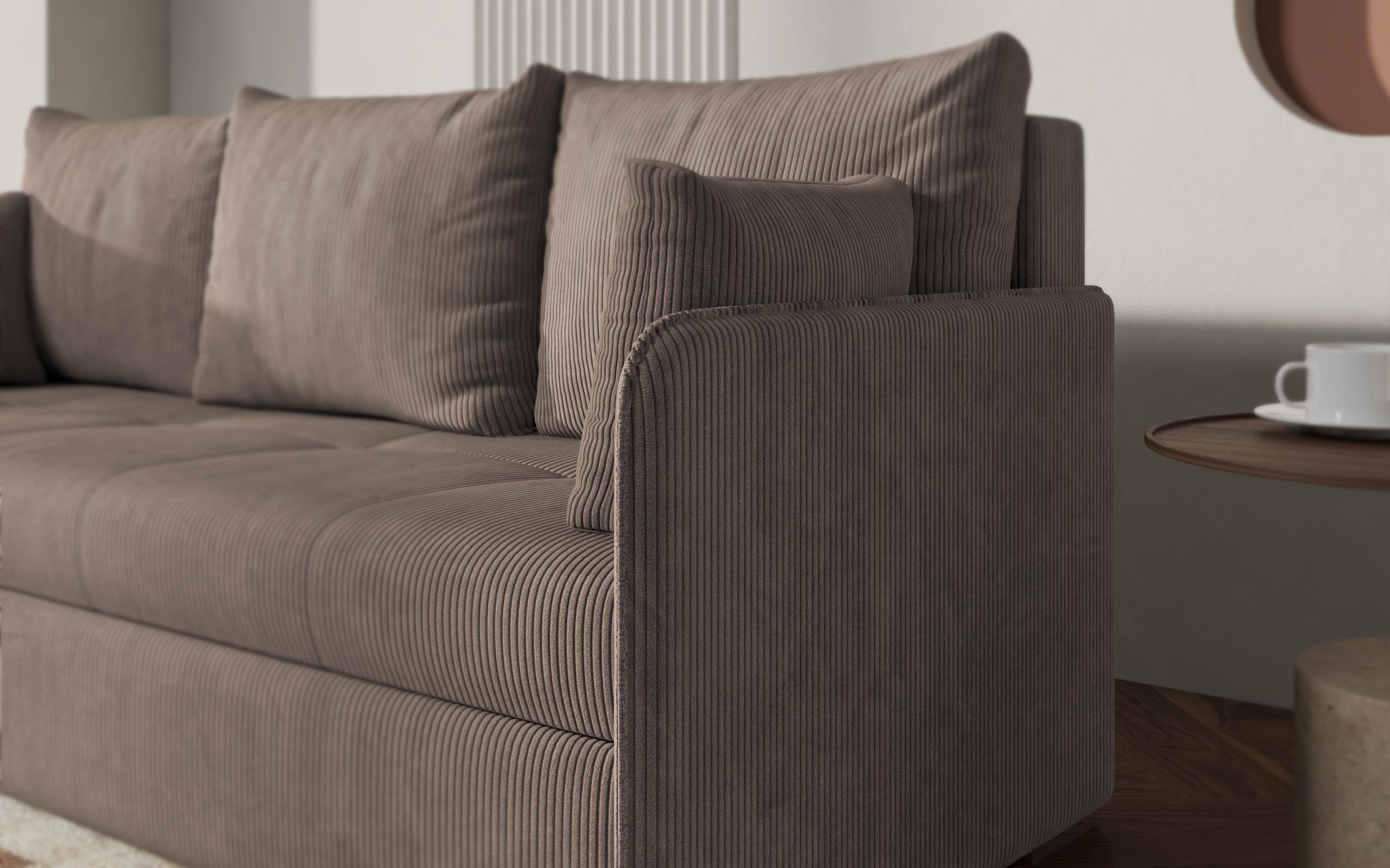 Extendable sofa Astel, dark beige  8