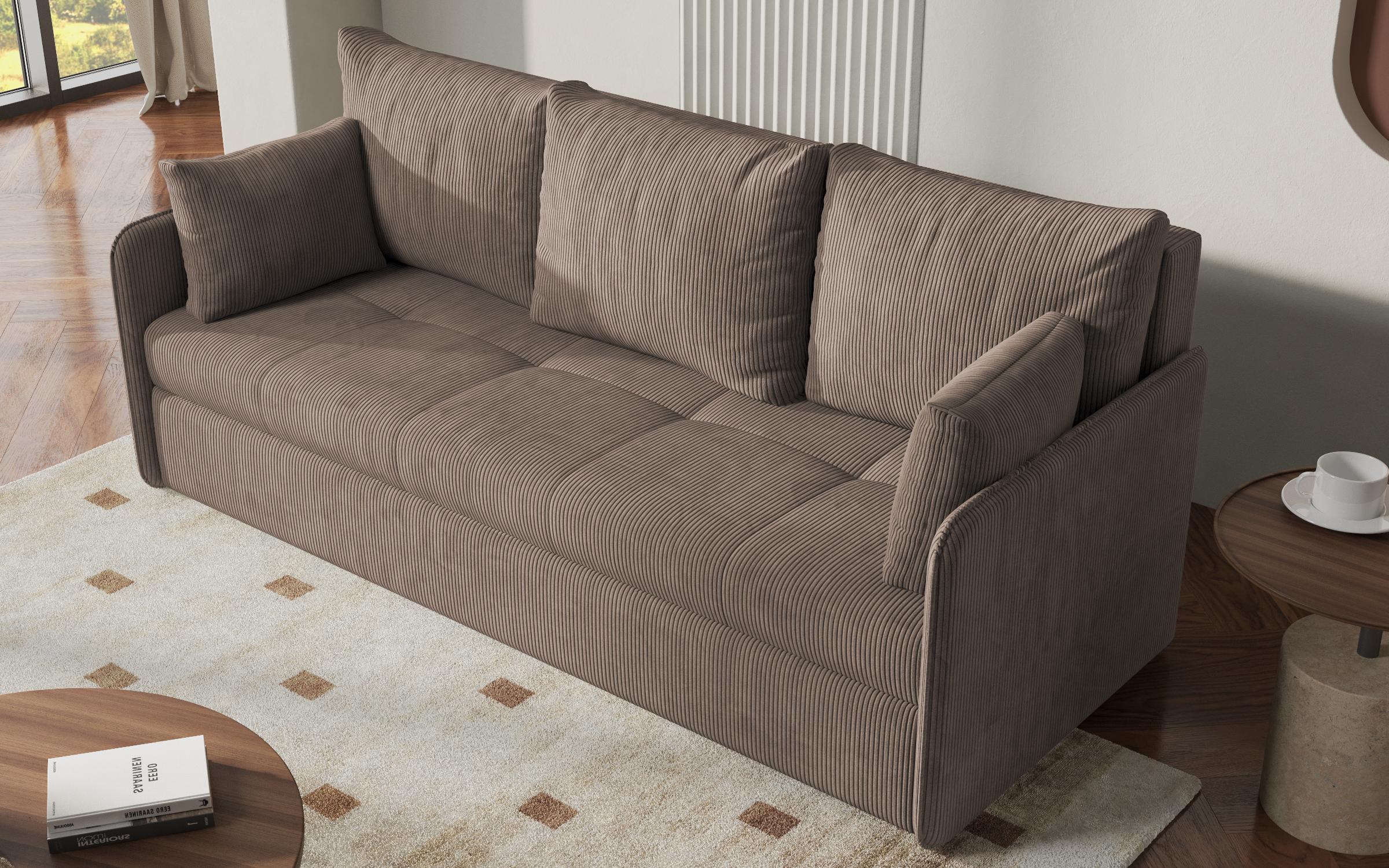 Extendable sofa Astel, dark beige  4