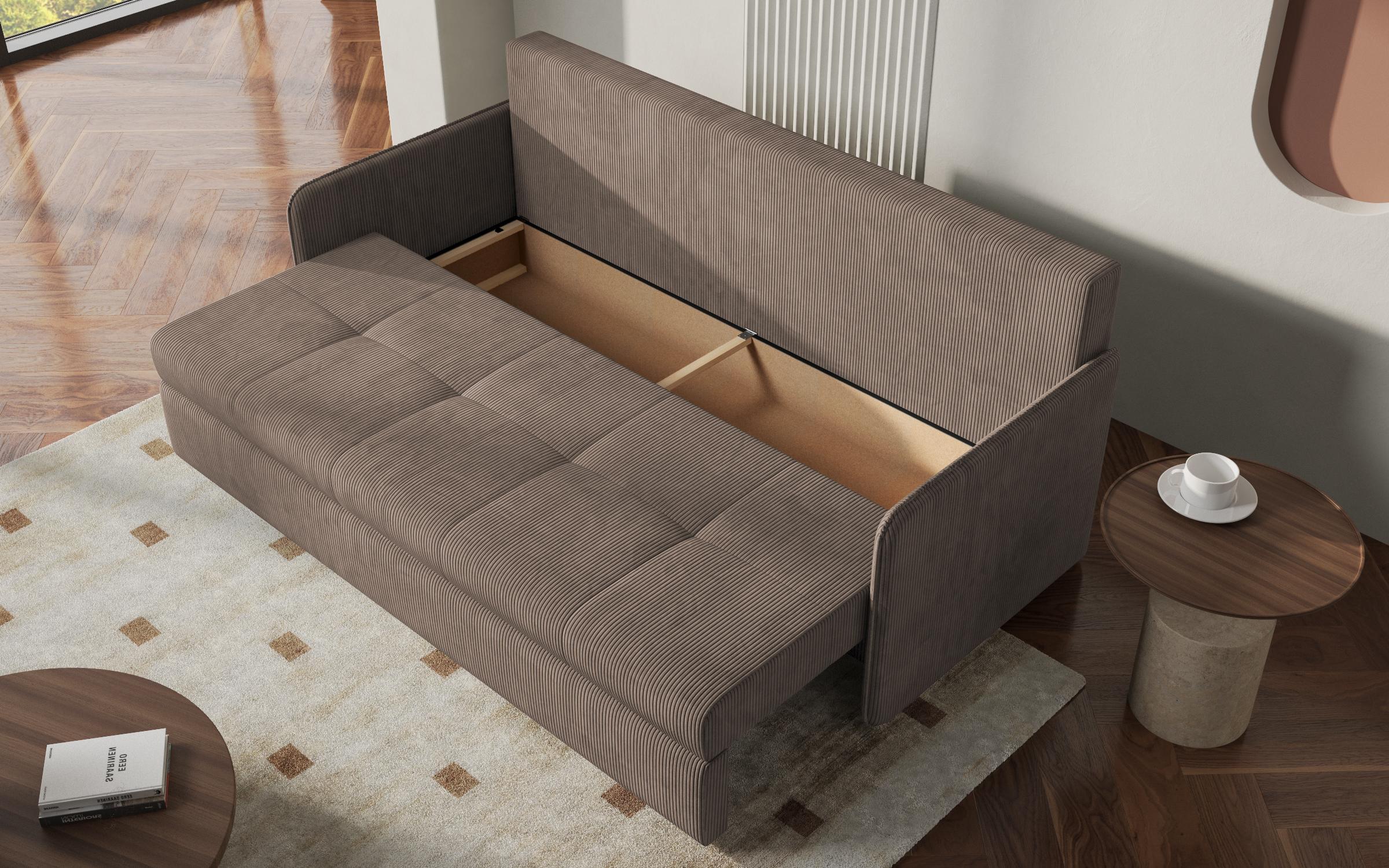 Extendable sofa Astel, dark beige  7