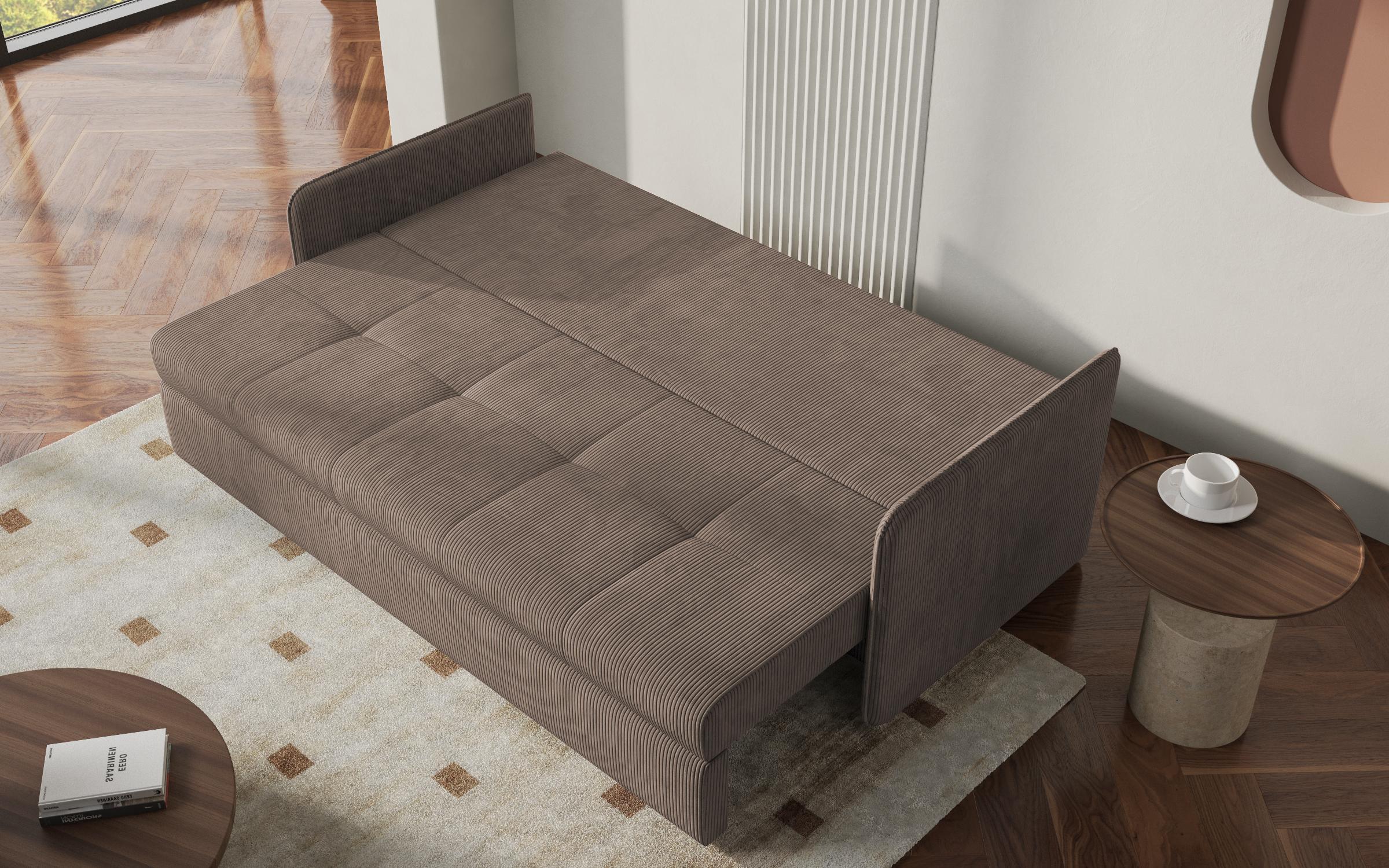 Extendable sofa Astel, dark beige  6