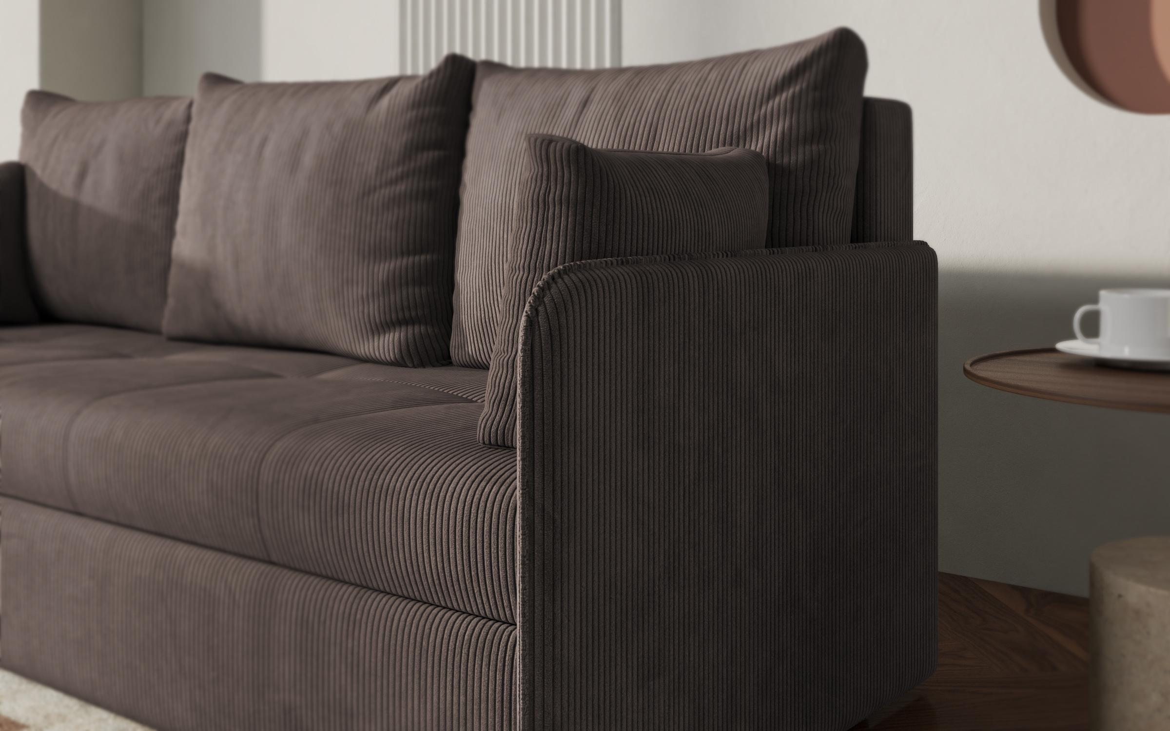 Extendable sofa Astel, light brown  8