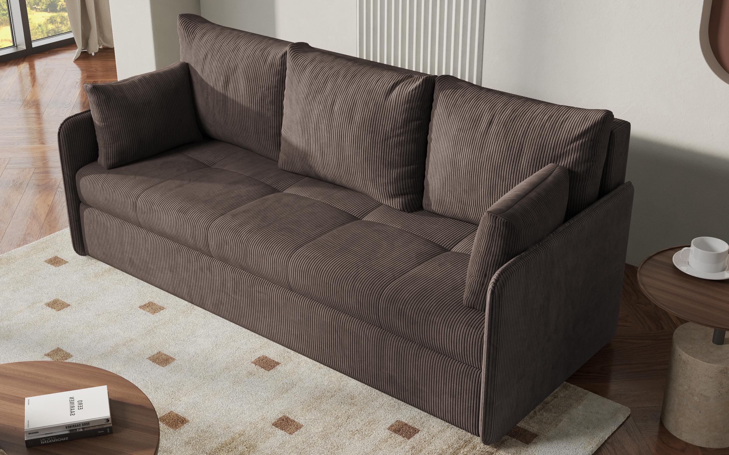 Extendable sofa Astel, light brown  4