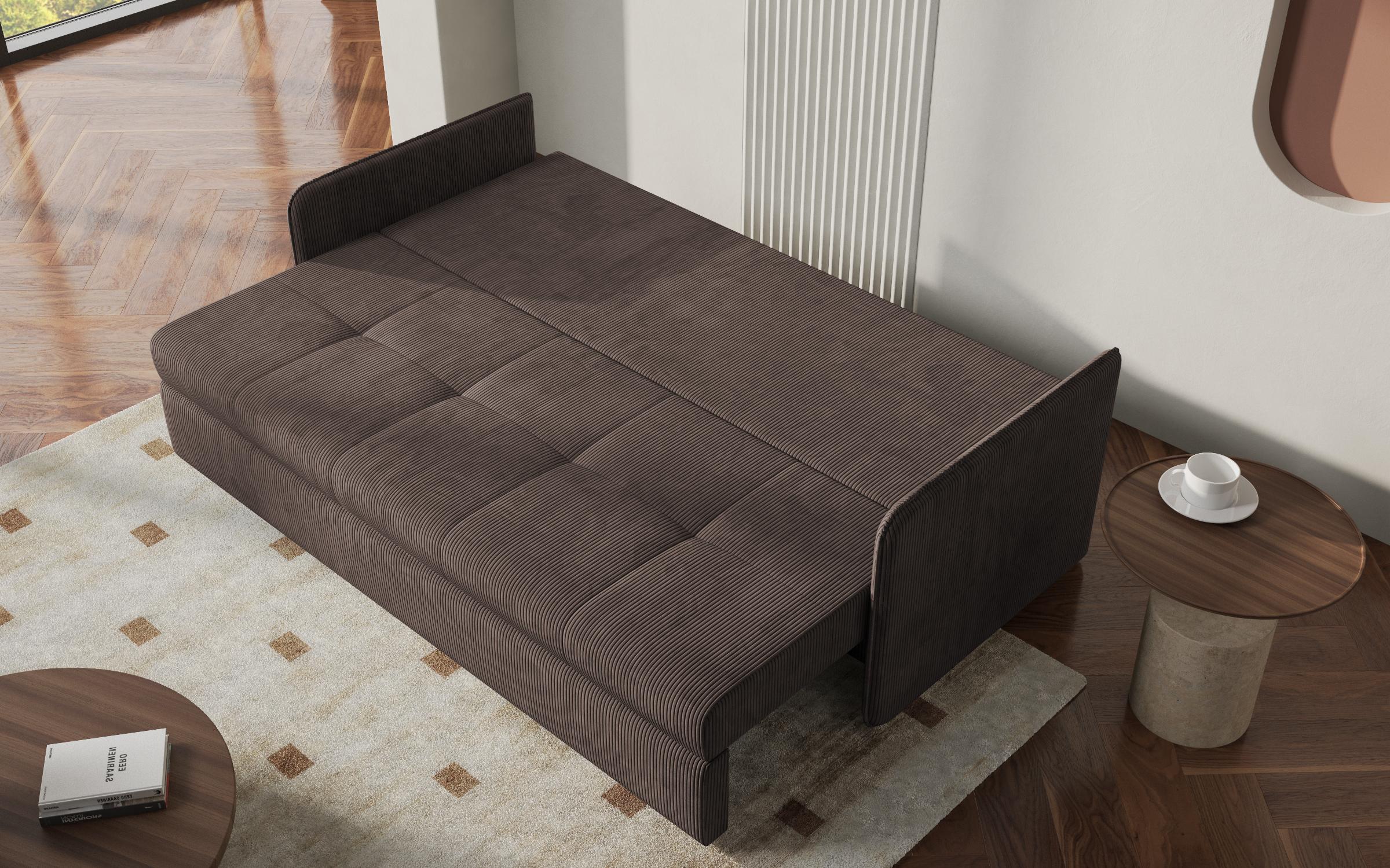 Extendable sofa Astel, light brown  7