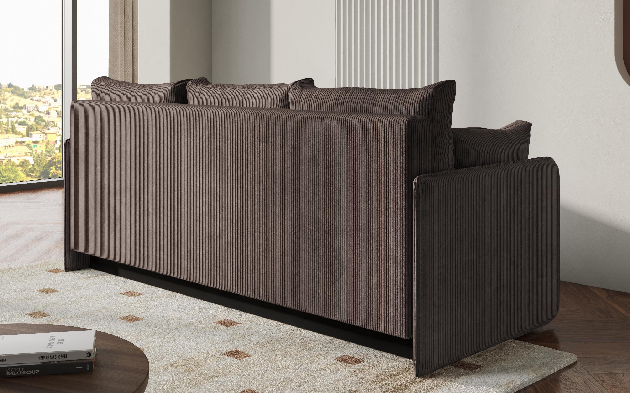 Extendable sofa Astel, light brown  5