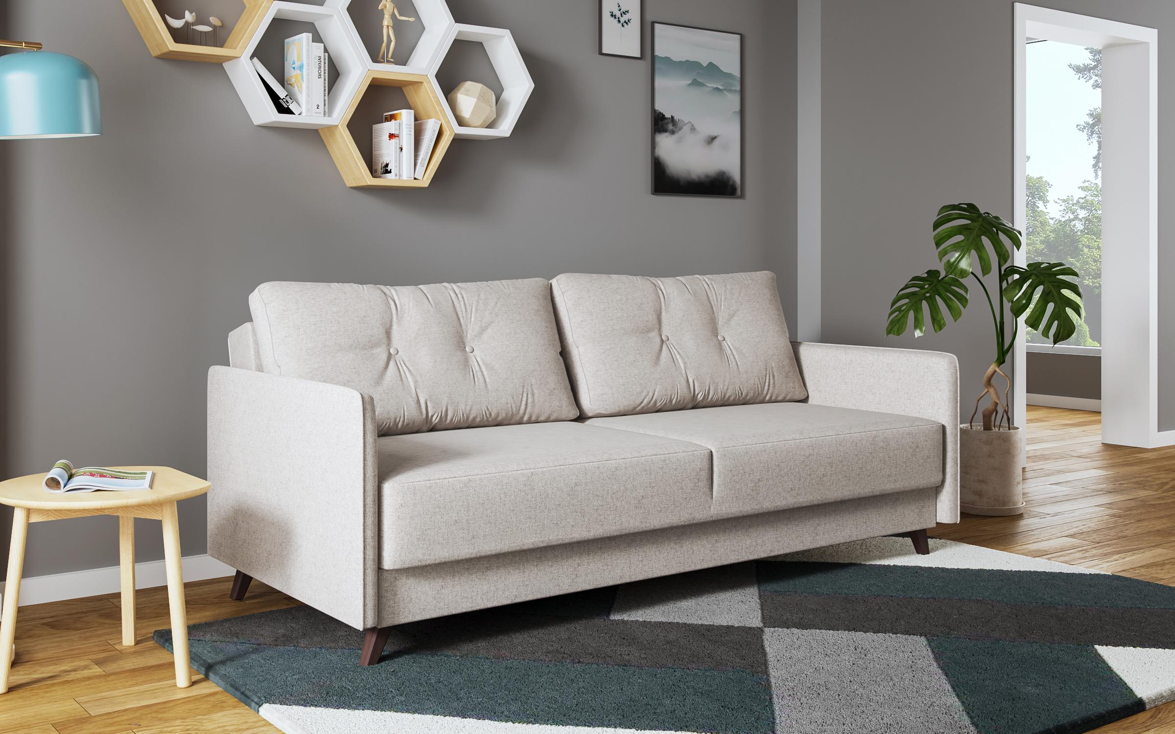 Extendable click-clack sofa Bali, beige  4