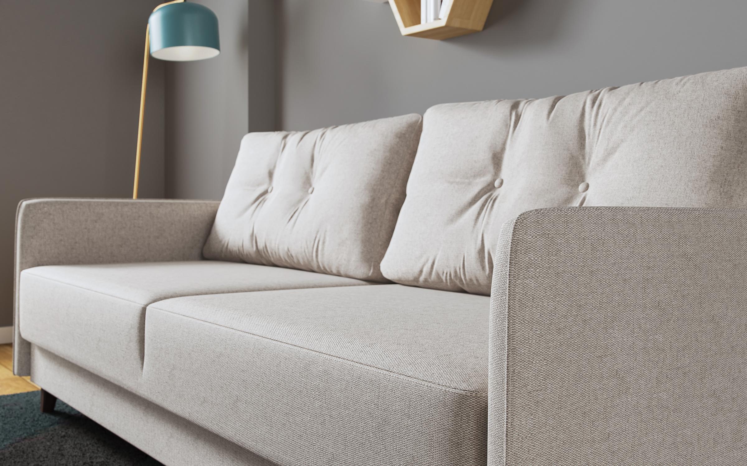 Extendable click-clack sofa Bali, beige  7