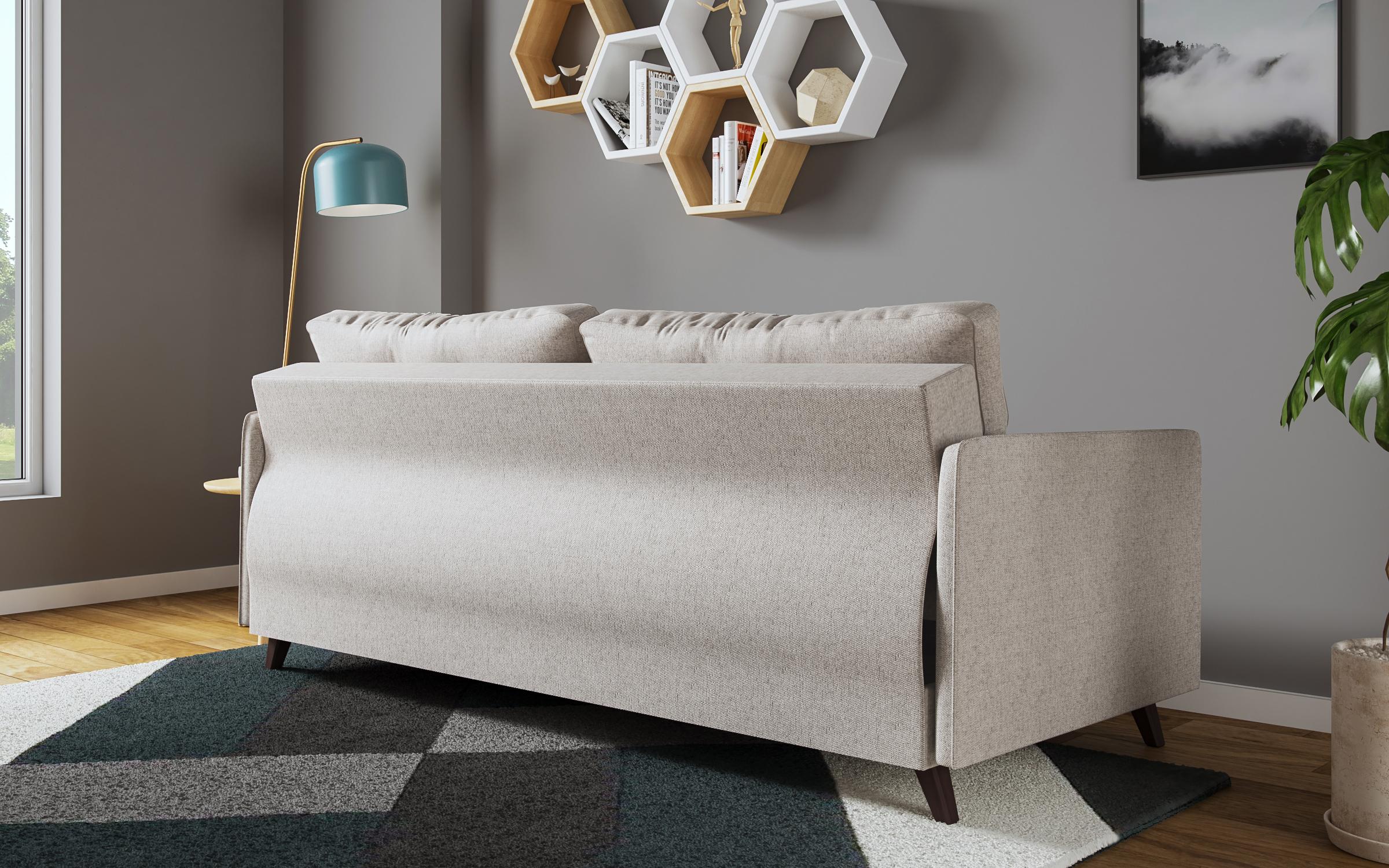 Extendable click-clack sofa Bali, beige  5