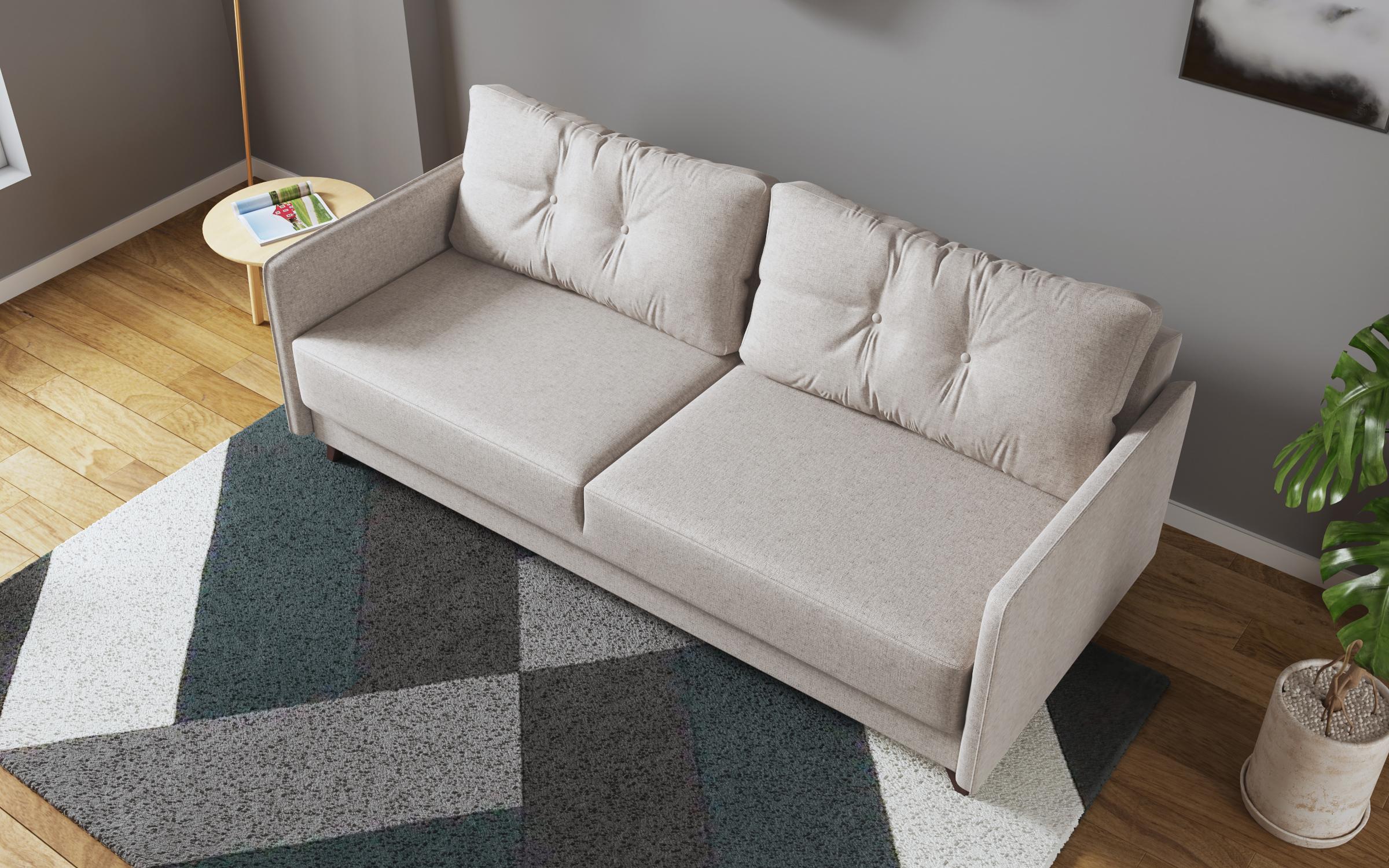 Extendable click-clack sofa Bali, beige  6