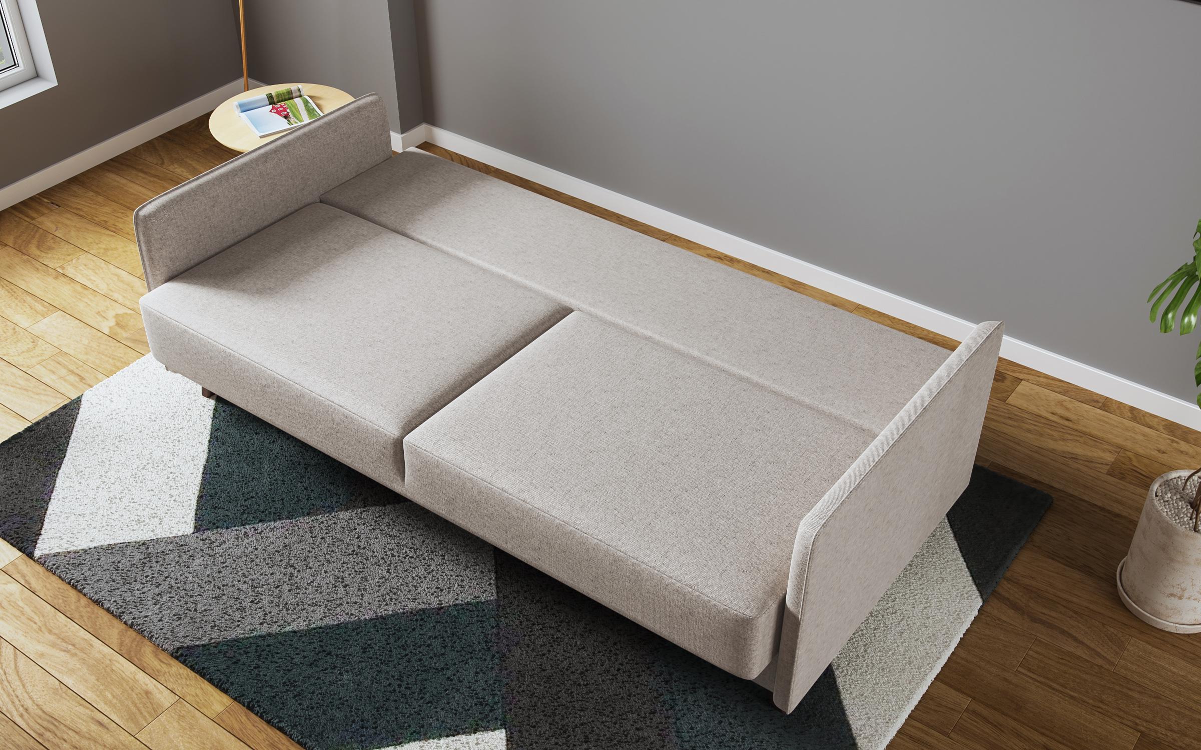 Extendable click-clack sofa Bali, beige  8