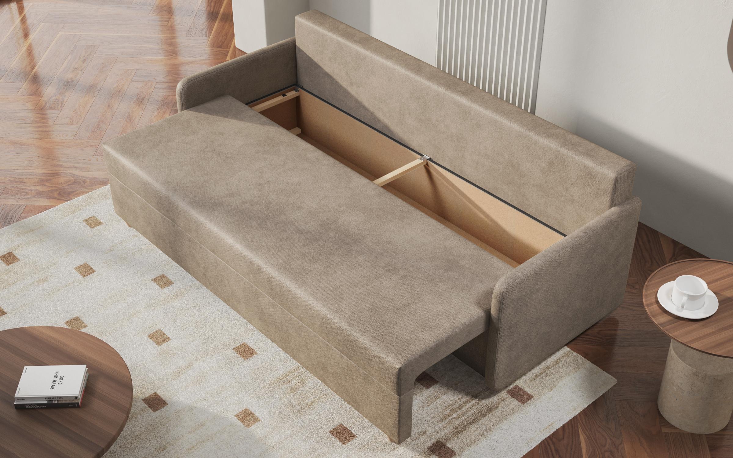 Extendable sofa Dorin, light beige  7