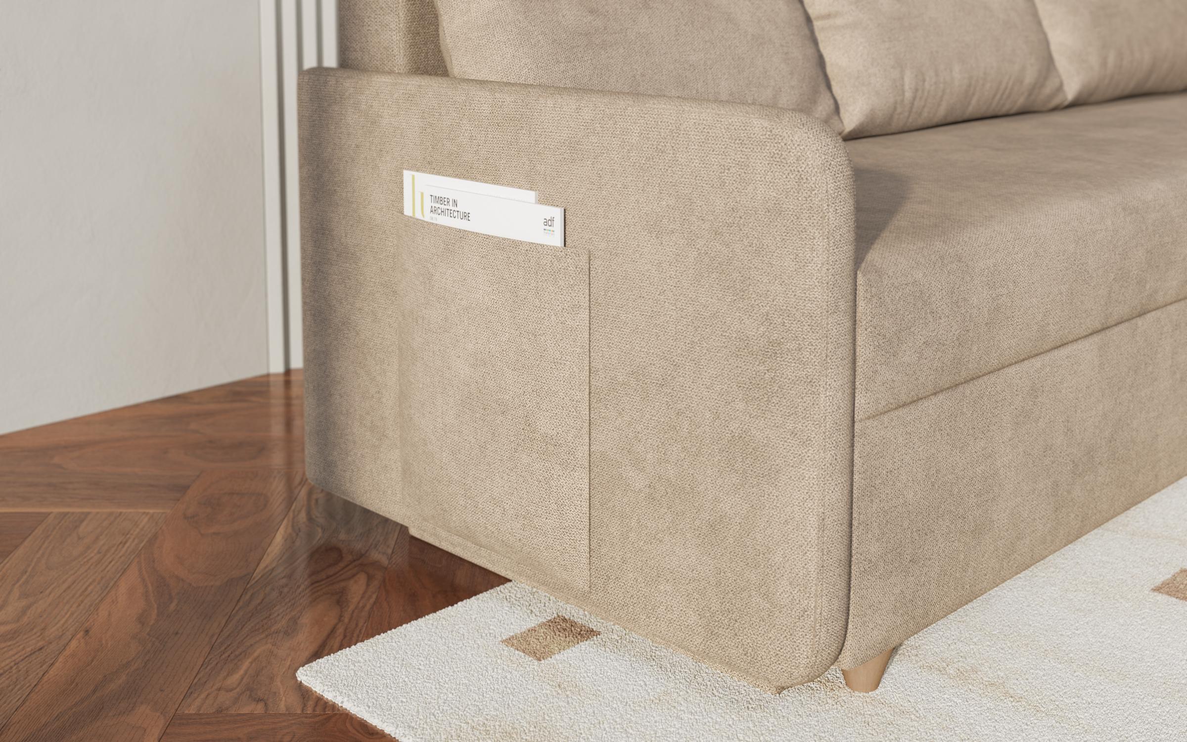 Extendable sofa Dorin, light beige  9