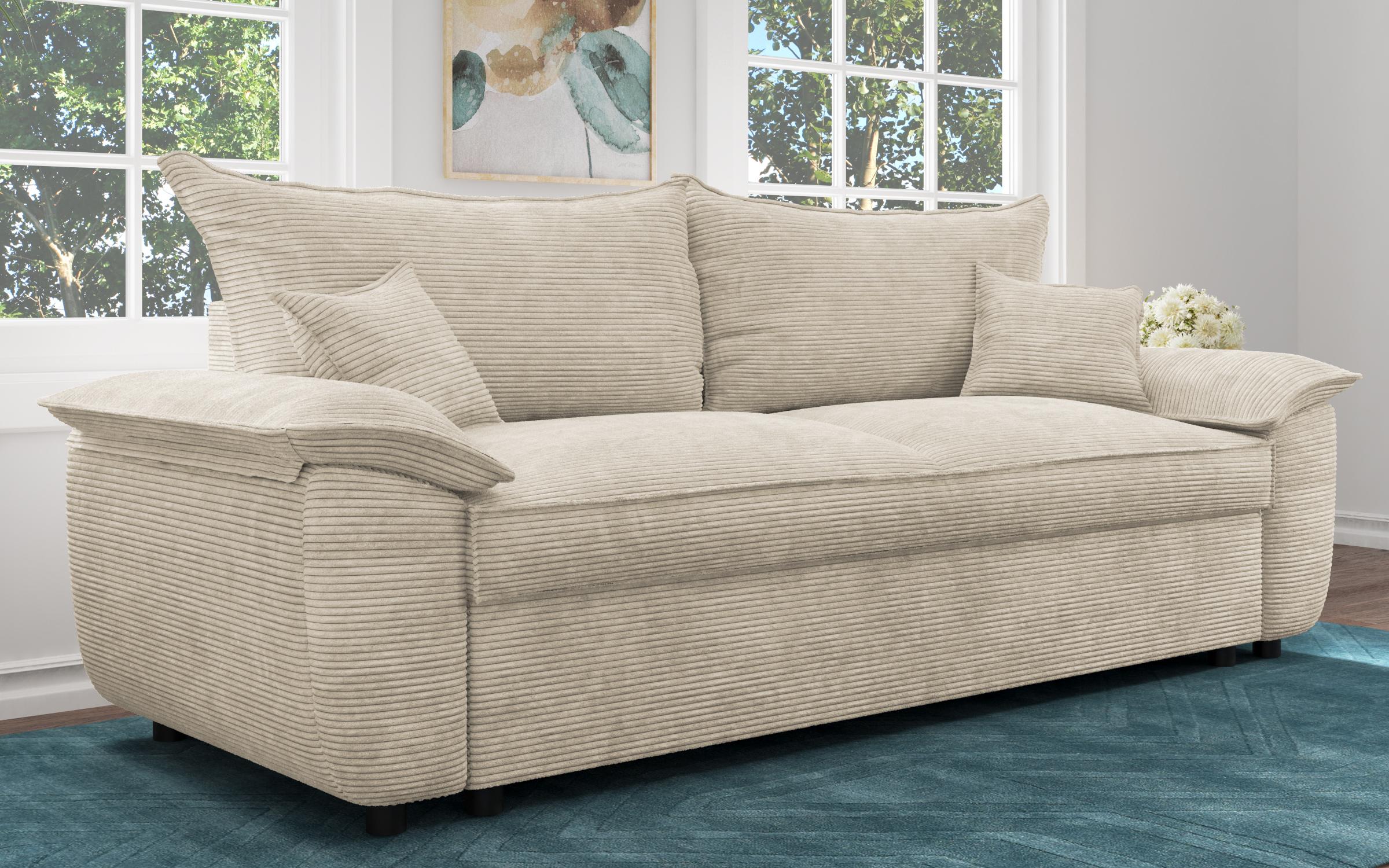 Extendable sofa Elzas, beige  3