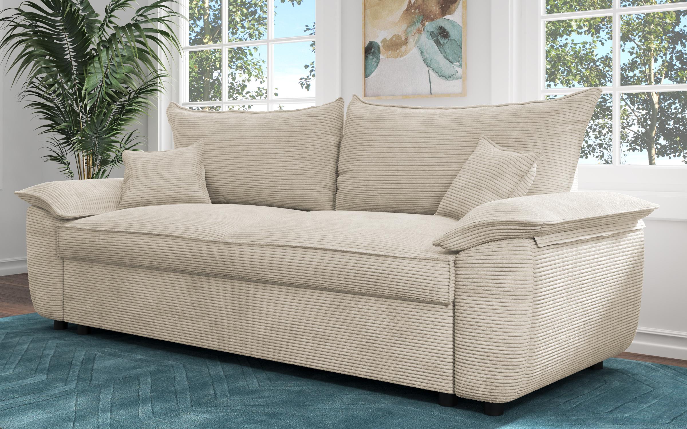 Extendable sofa Elzas, beige  4