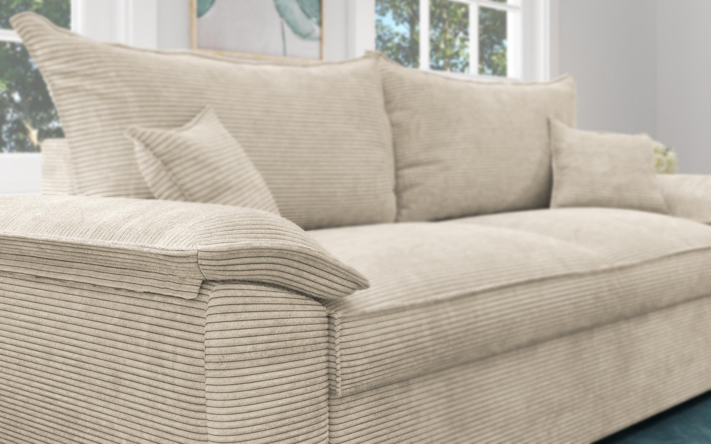 Extendable sofa Elzas, beige  5