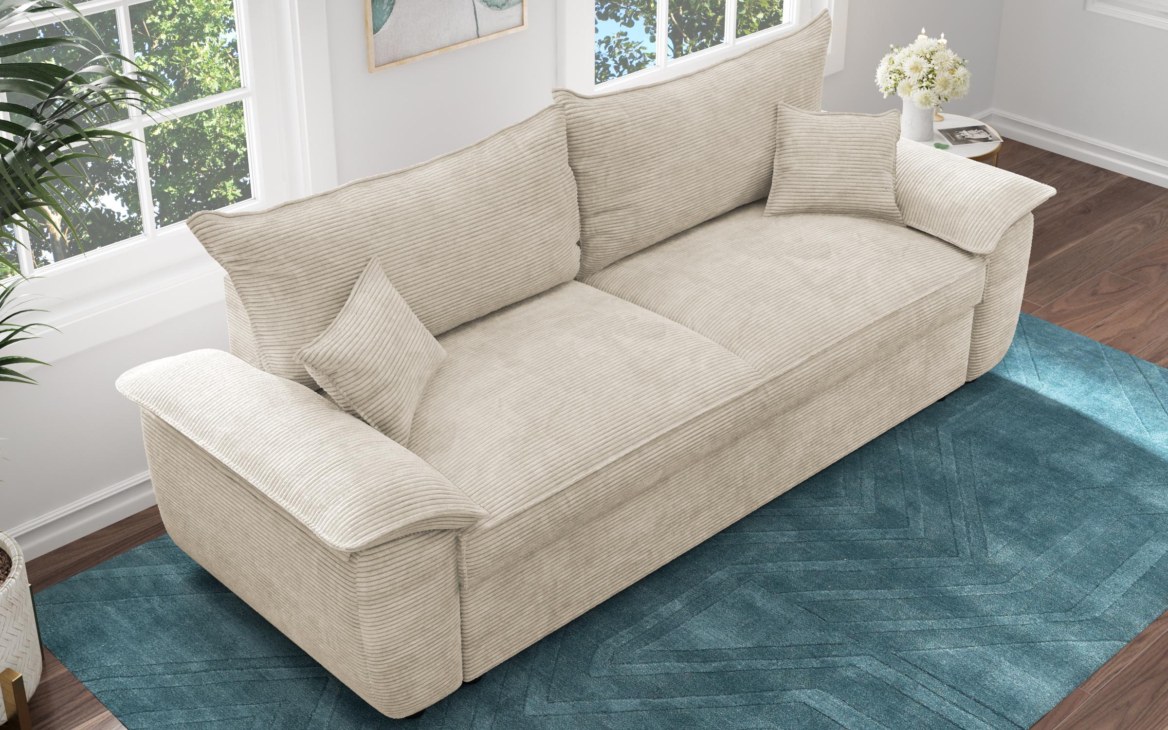 Extendable sofa Elzas, beige  6