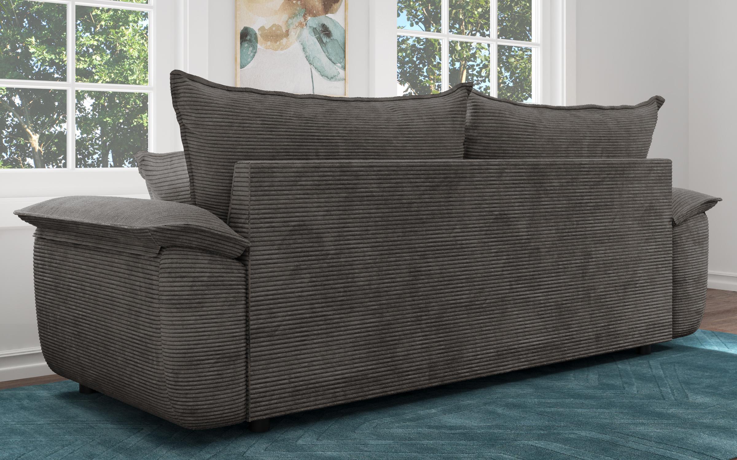 Extendable sofa Elzas, grey brown  7
