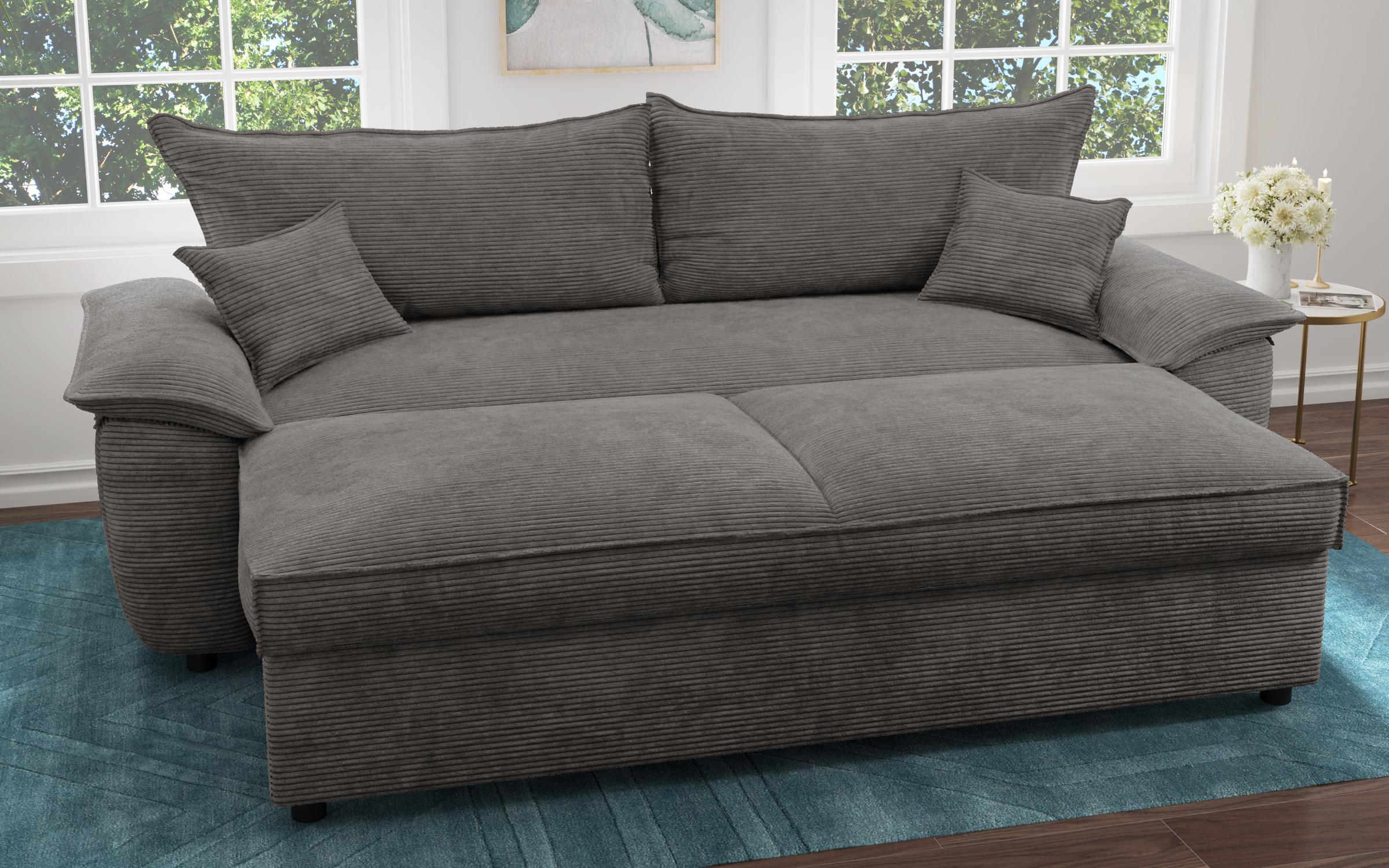 Extendable sofa Elzas, grey brown  8