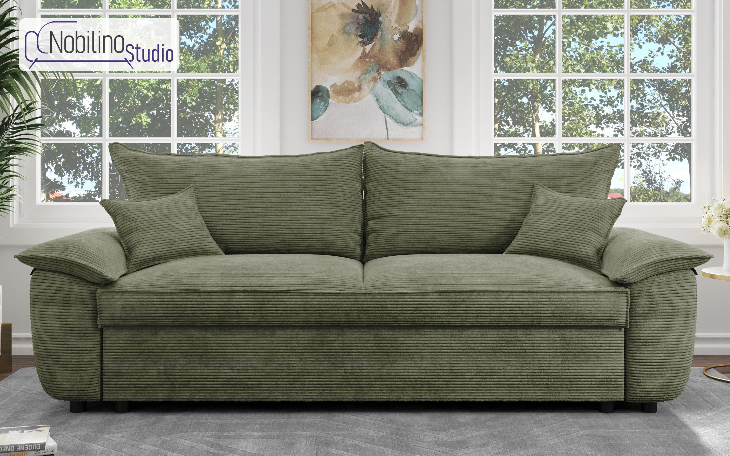 Extendable sofa Elzas, green  1