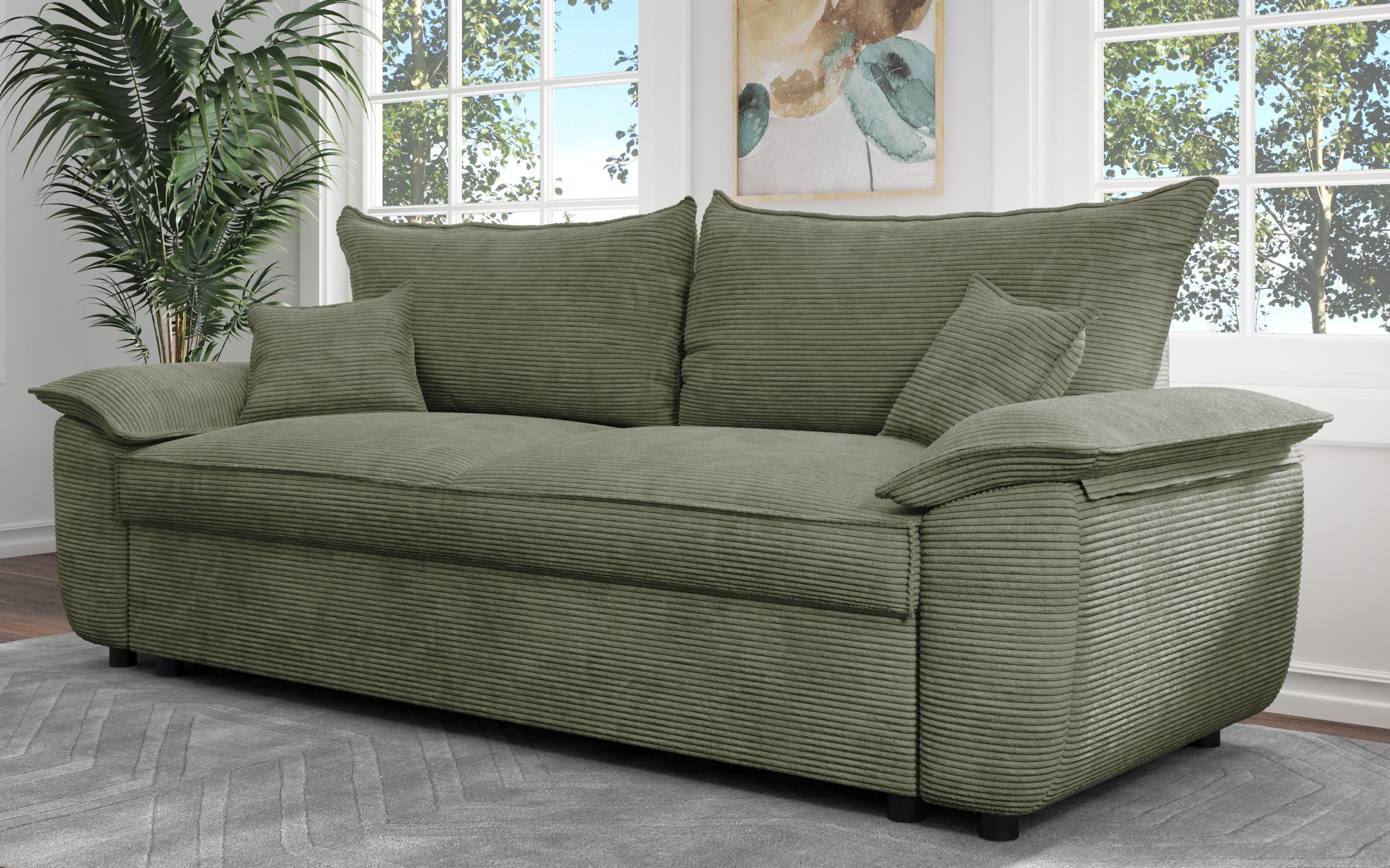 Extendable sofa Elzas, green  4