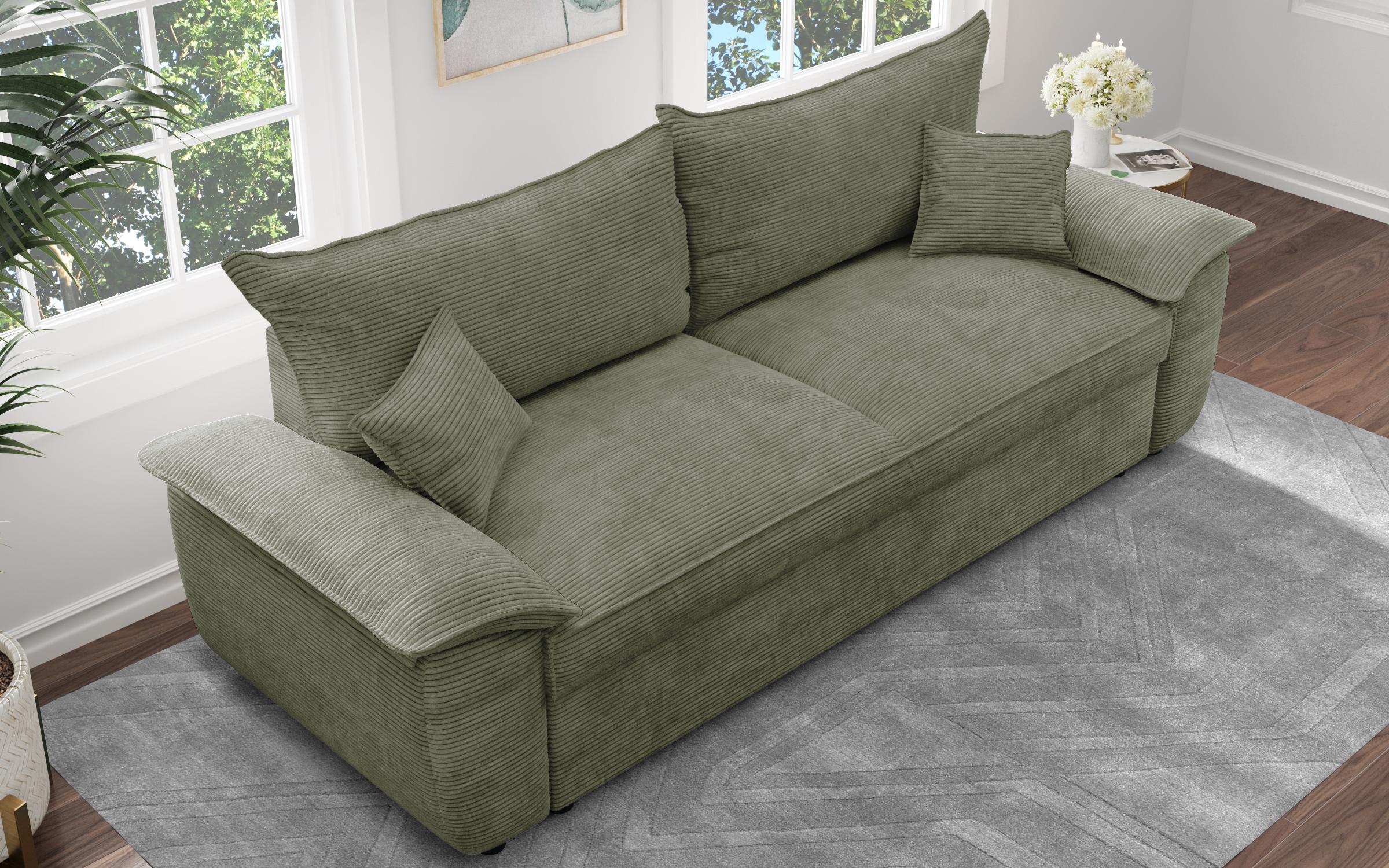 Extendable sofa Elzas, green  6