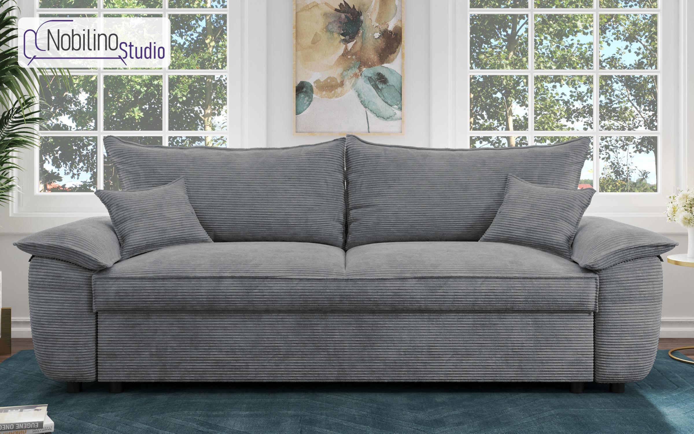 Extendable sofa Elzas, dark grey  1