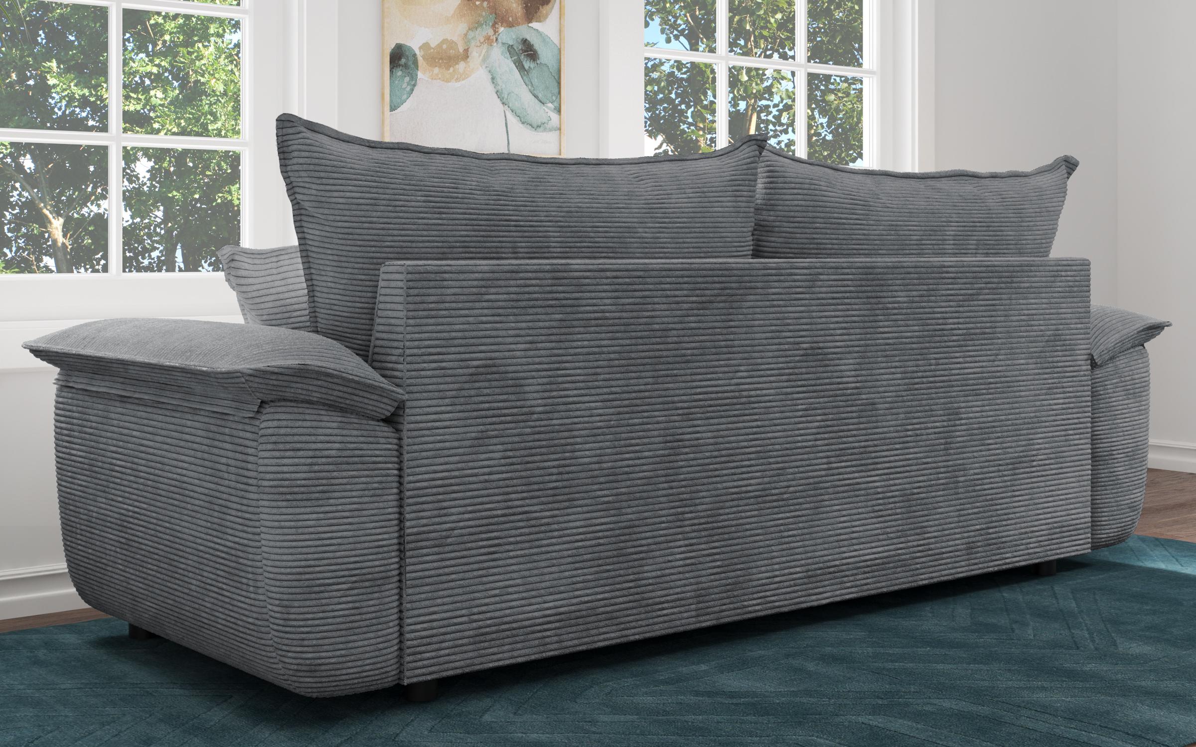 Extendable sofa Elzas, dark grey  7