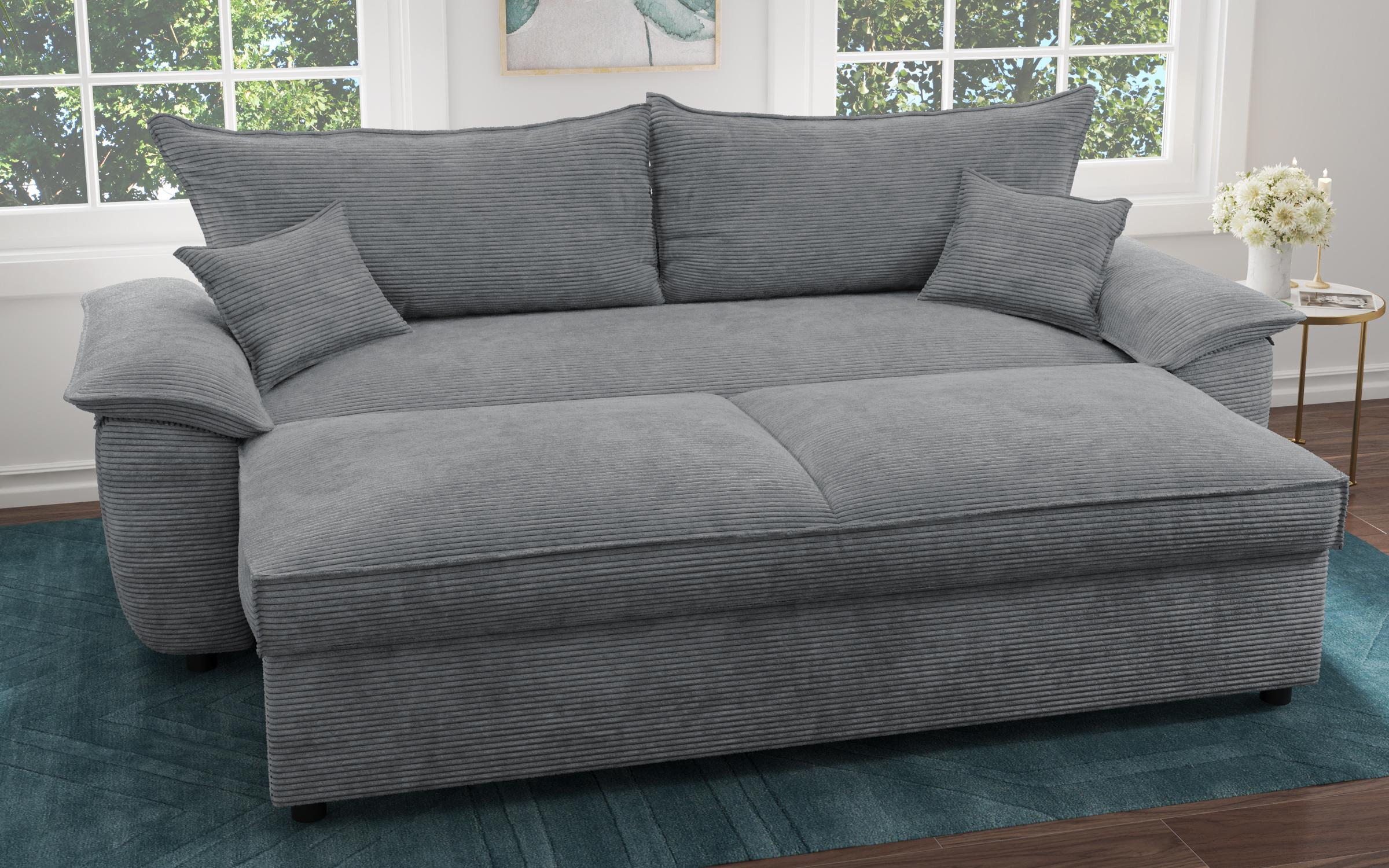 Extendable sofa Elzas, dark grey  8