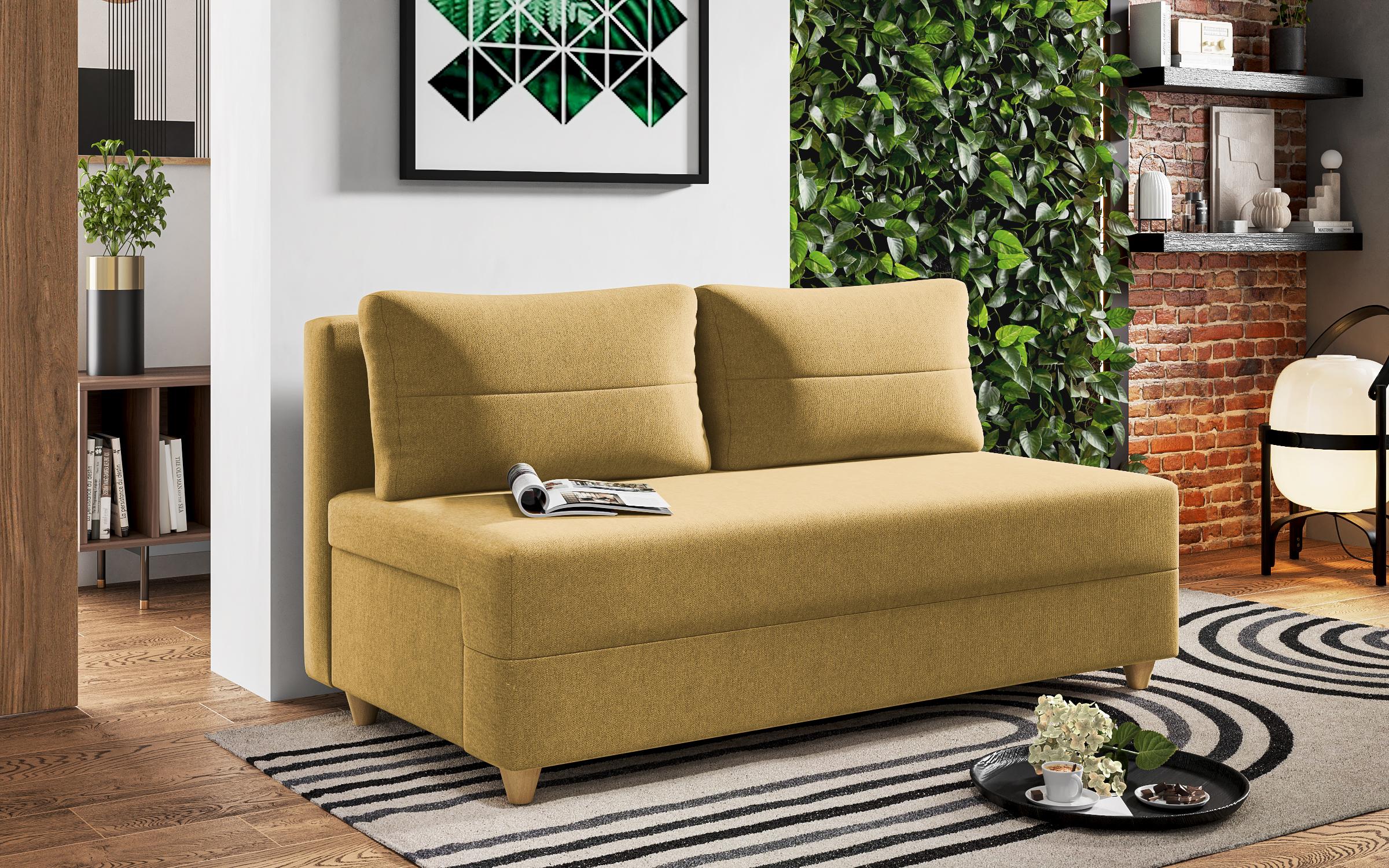 Extendable sofa Kami, mustard  6
