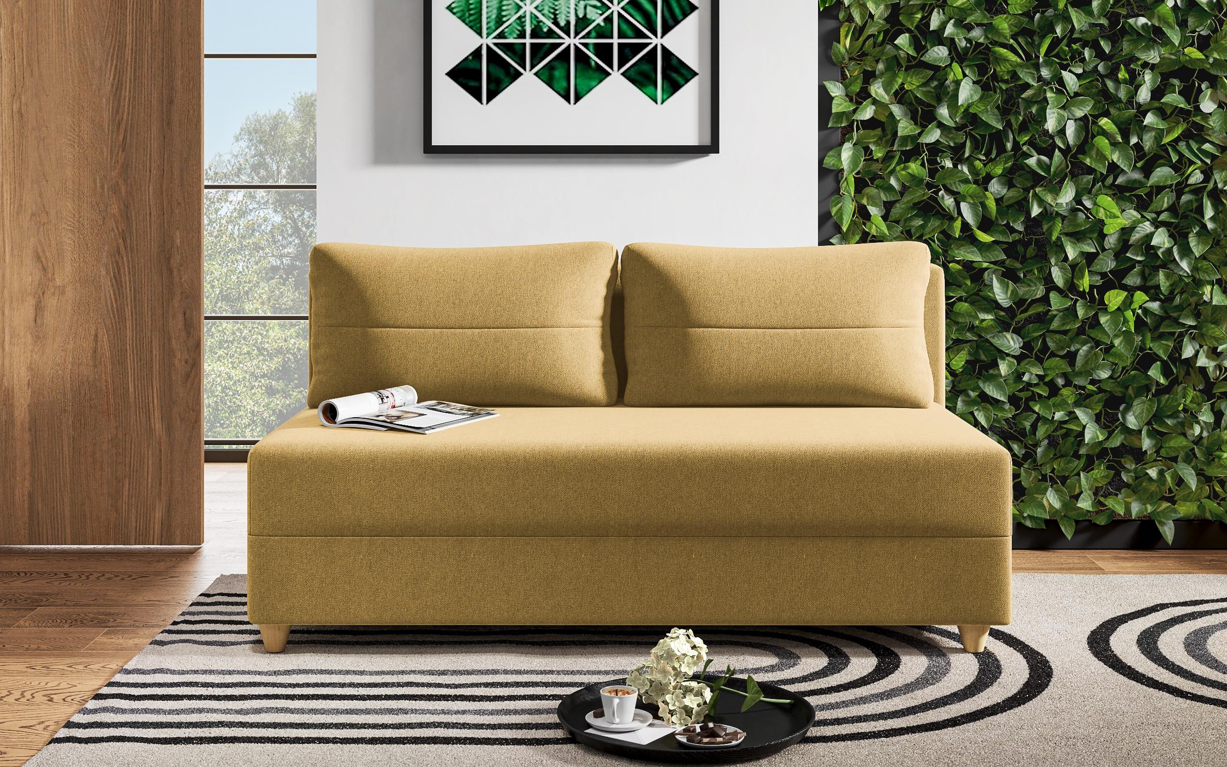 Extendable sofa Kami, mustard  1