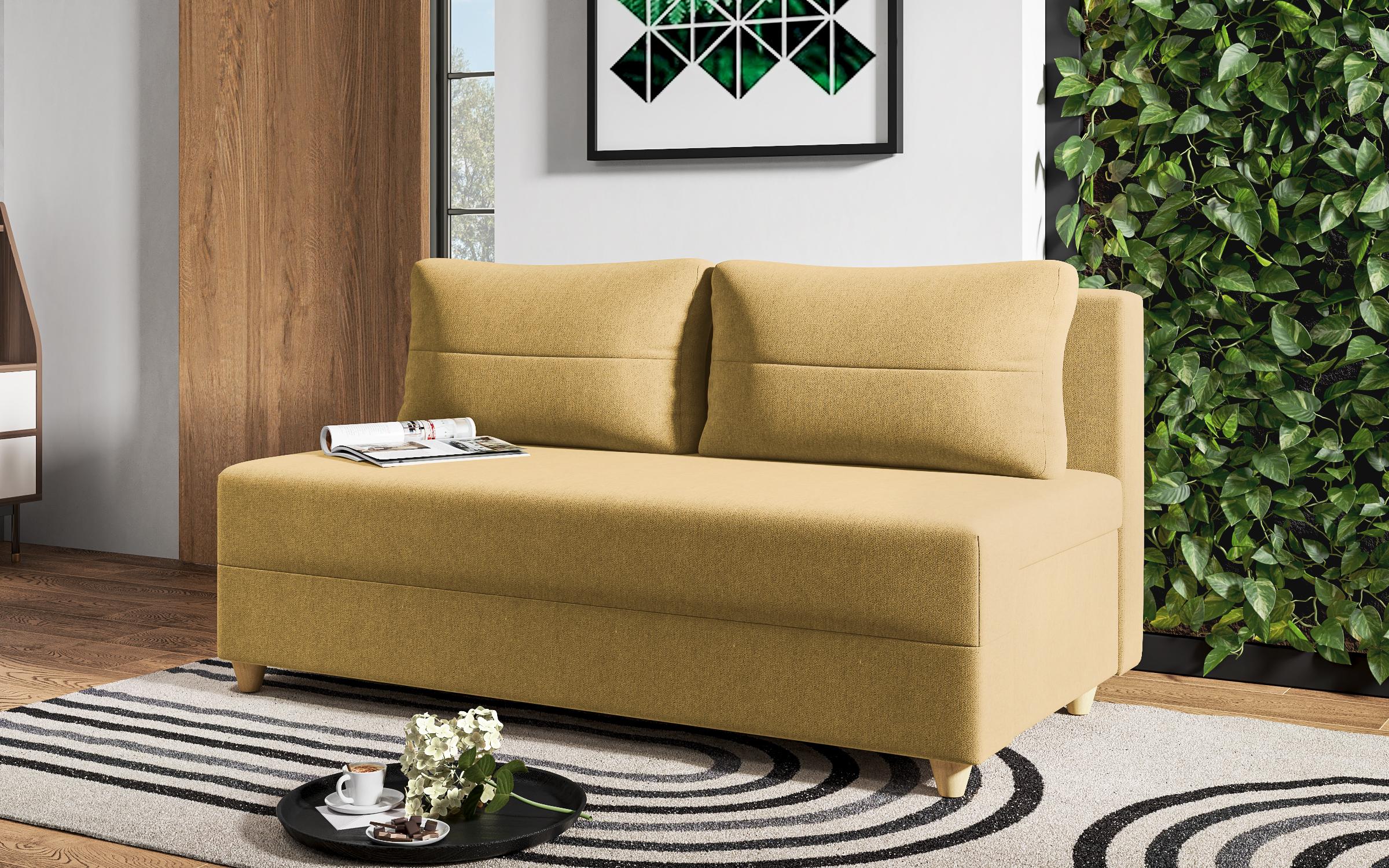 Extendable sofa Kami, mustard  3
