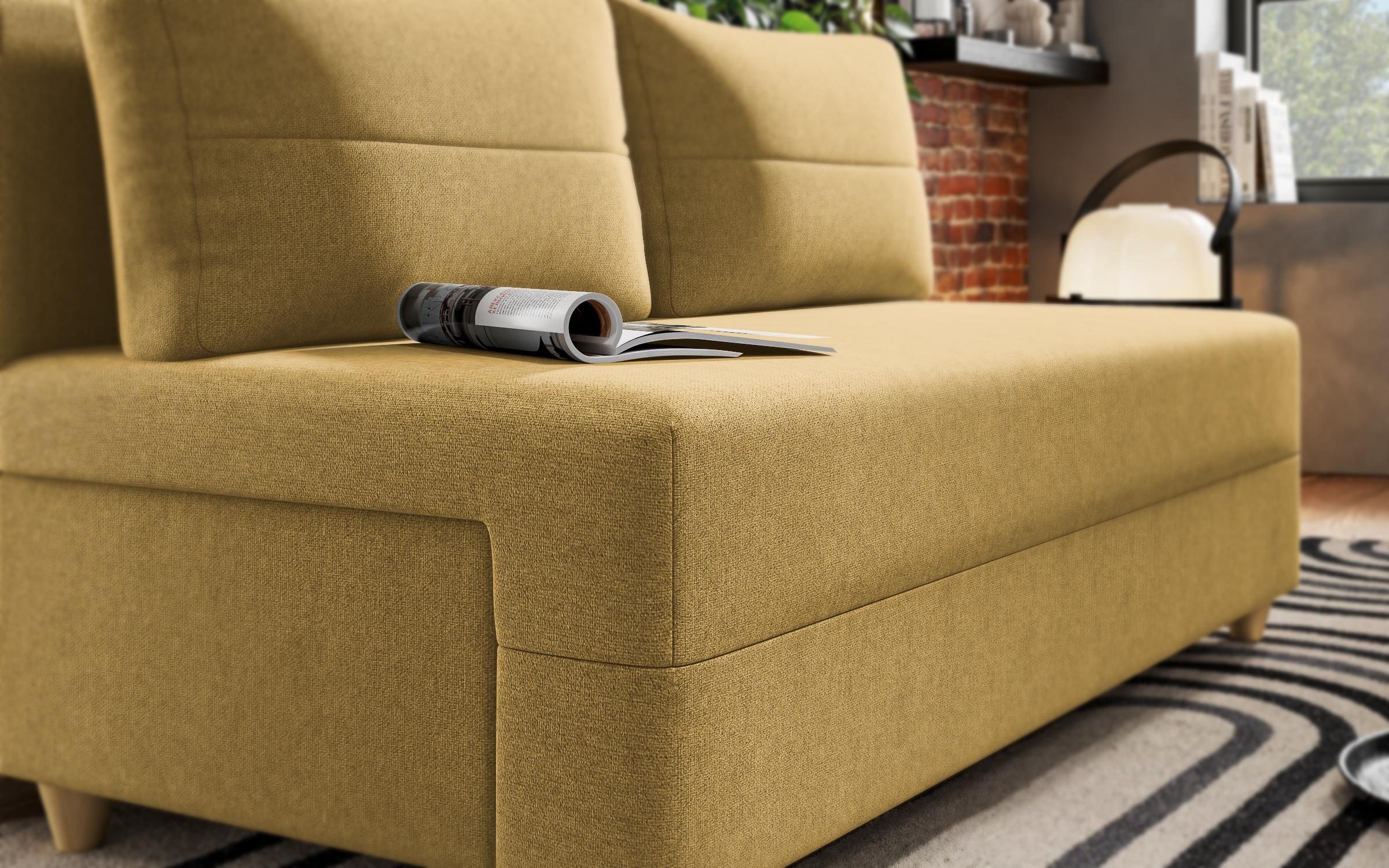 Extendable sofa Kami, mustard  7