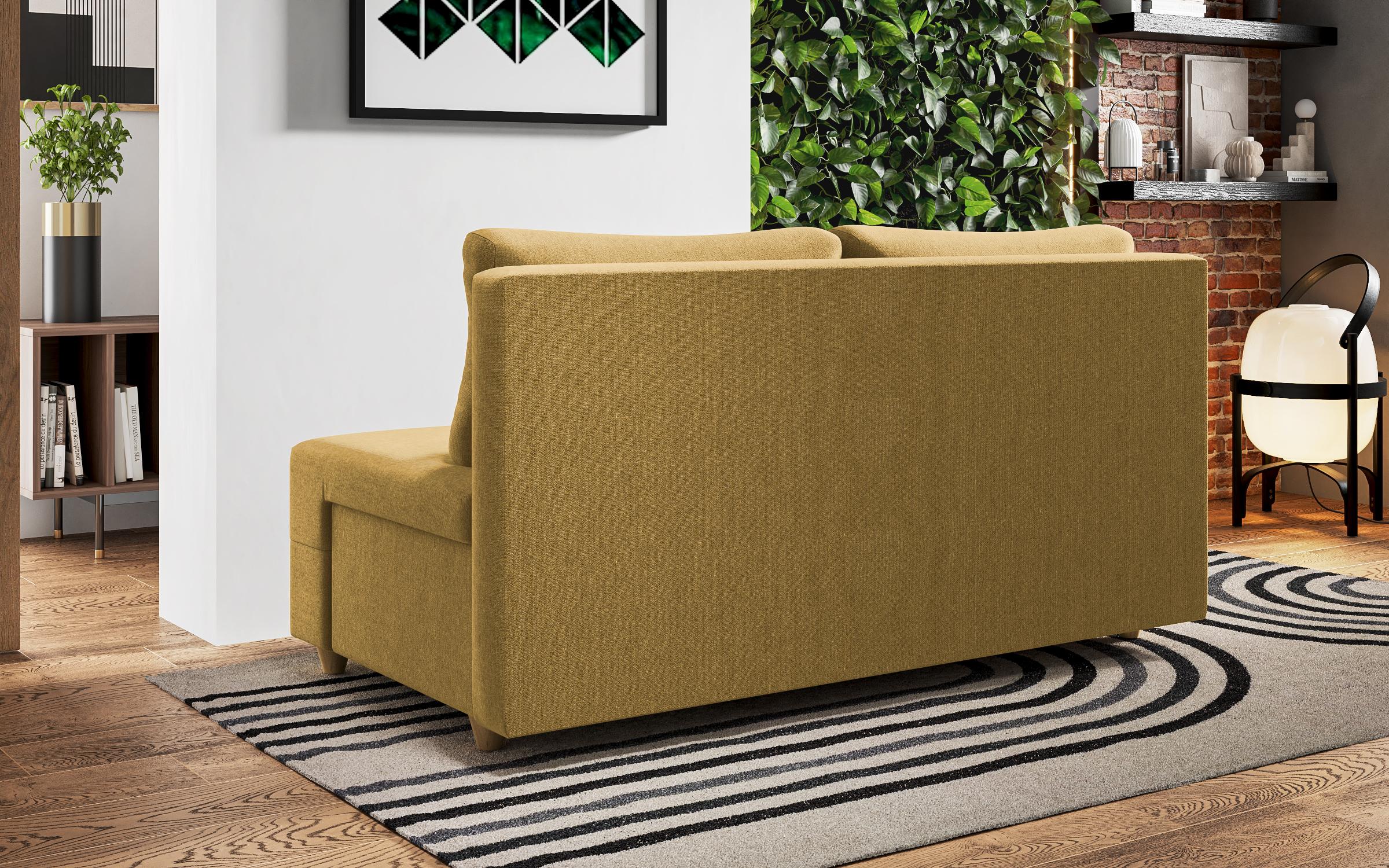 Extendable sofa Kami, mustard  8