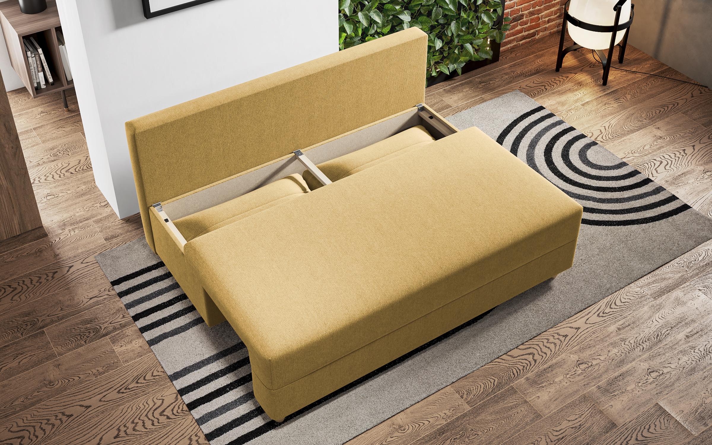 Extendable sofa Kami, mustard  5