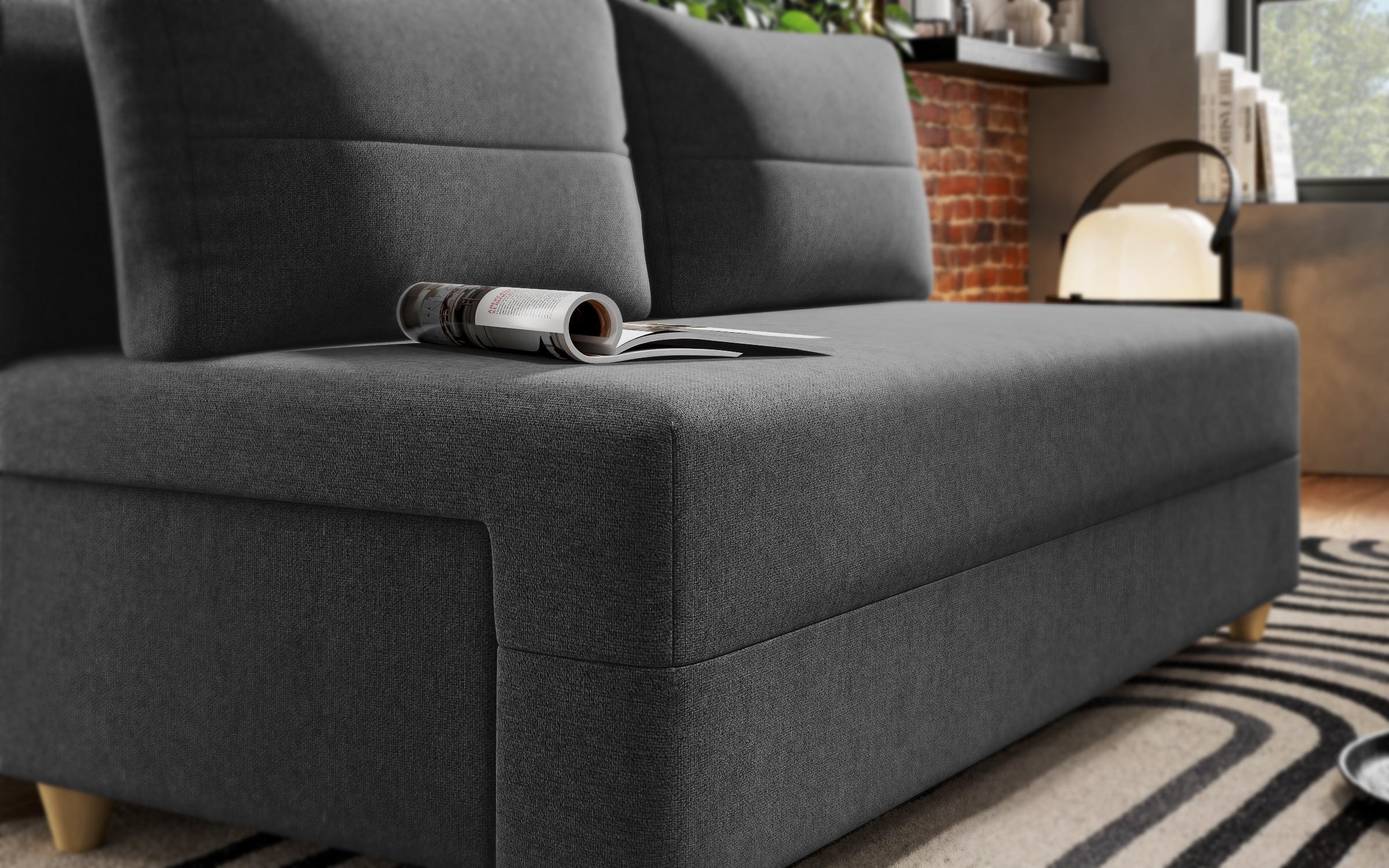 Extendable sofa Kami, dark grey  9