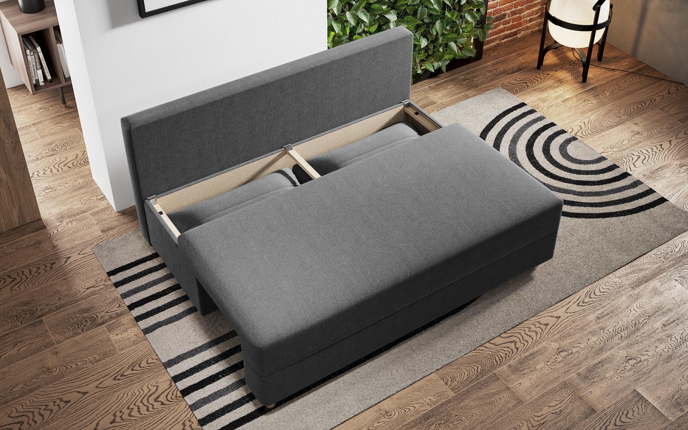 Extendable sofa Kami, dark grey  8