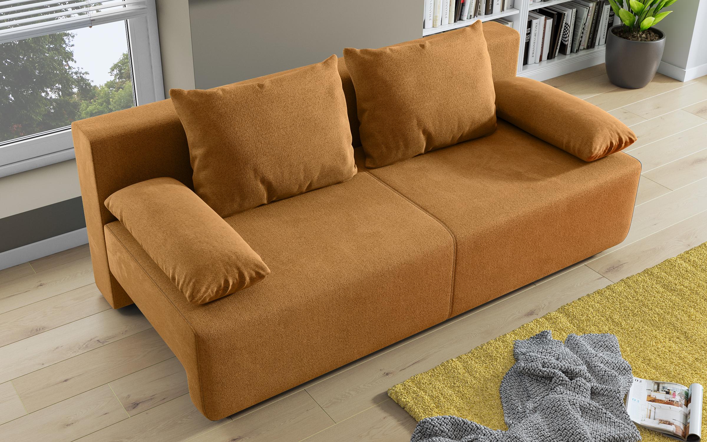 Extendable sofa Keira, orange  5