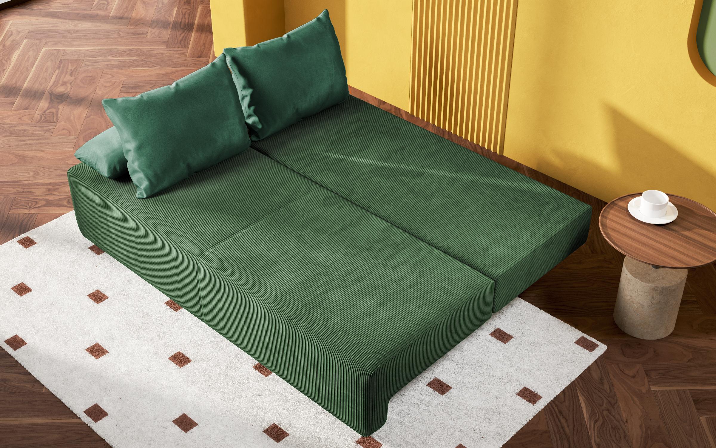 Extendable sofa Keira Extra, green + turquoise  4