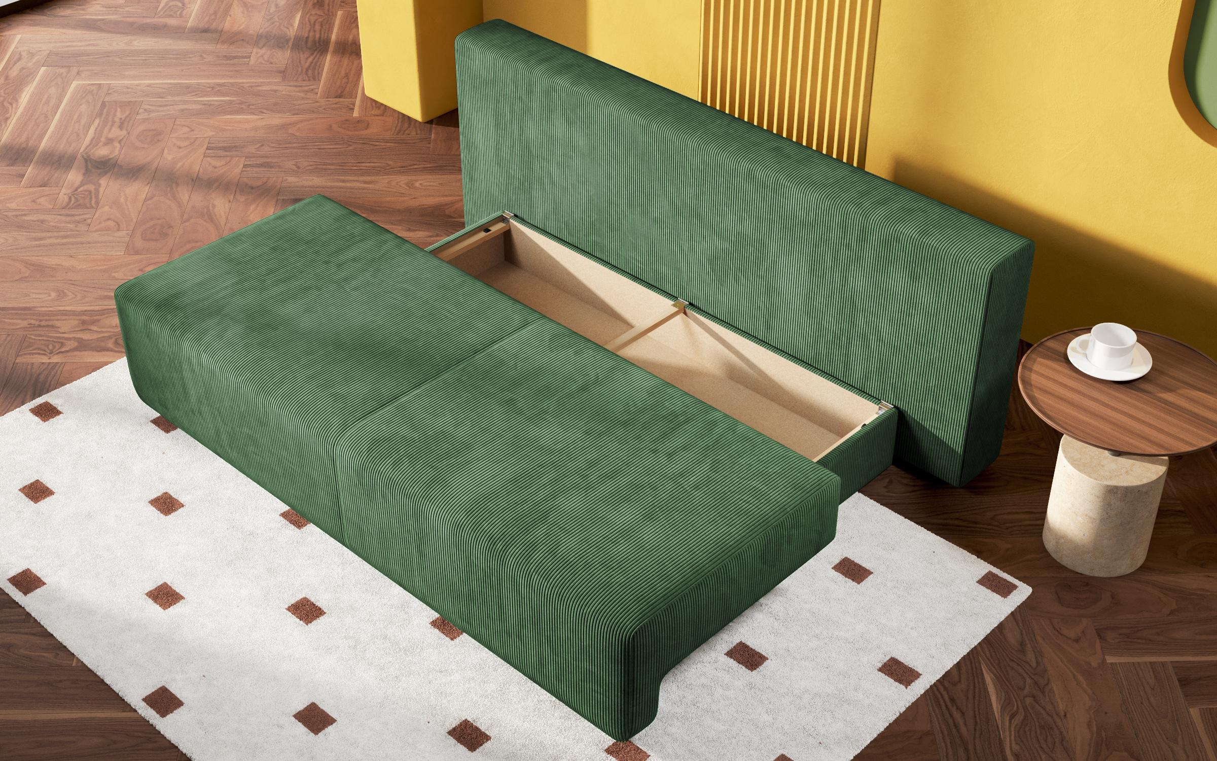 Extendable sofa Keira Extra, green + turquoise  5