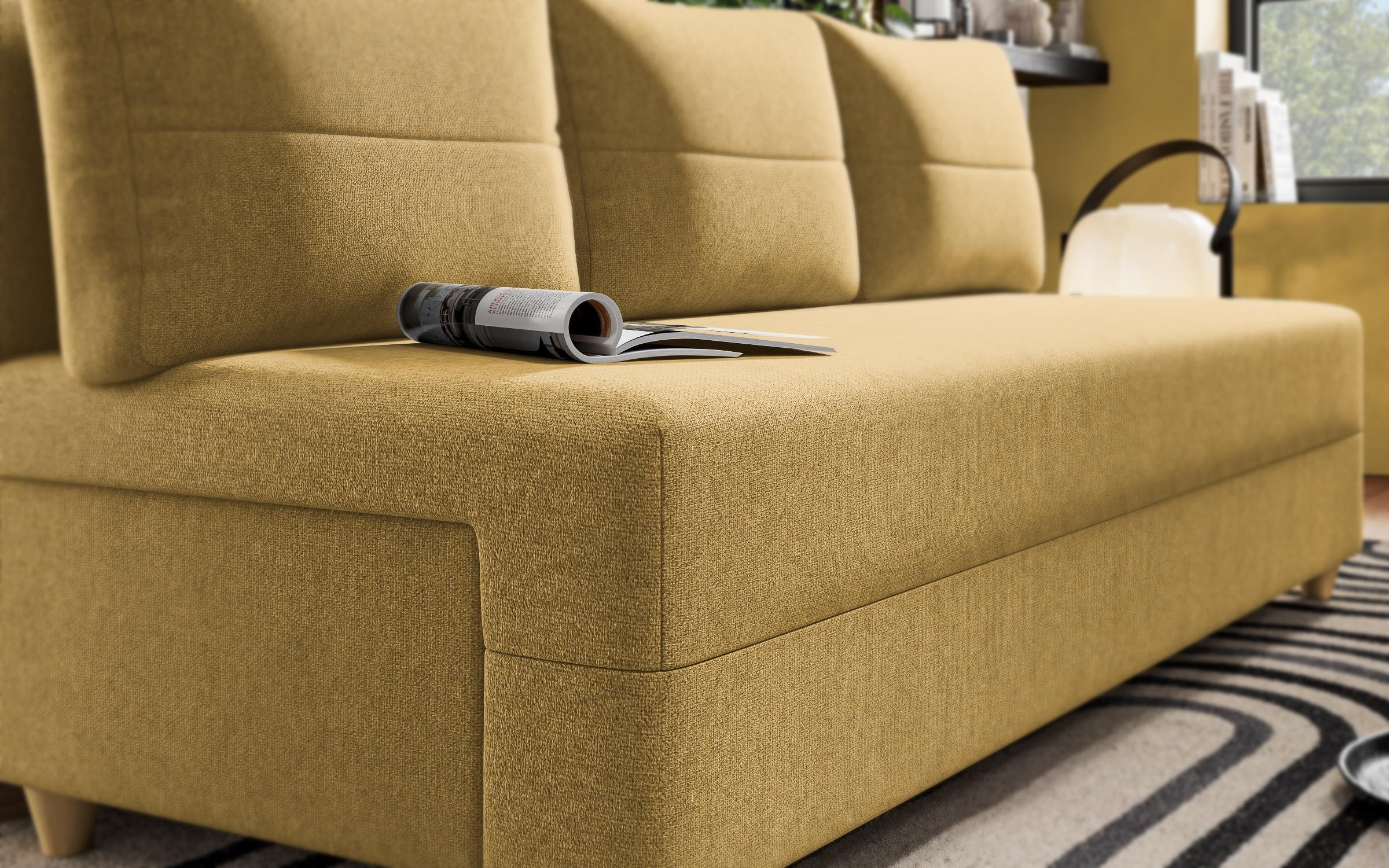 Extendable sofa Arano, mustard  9