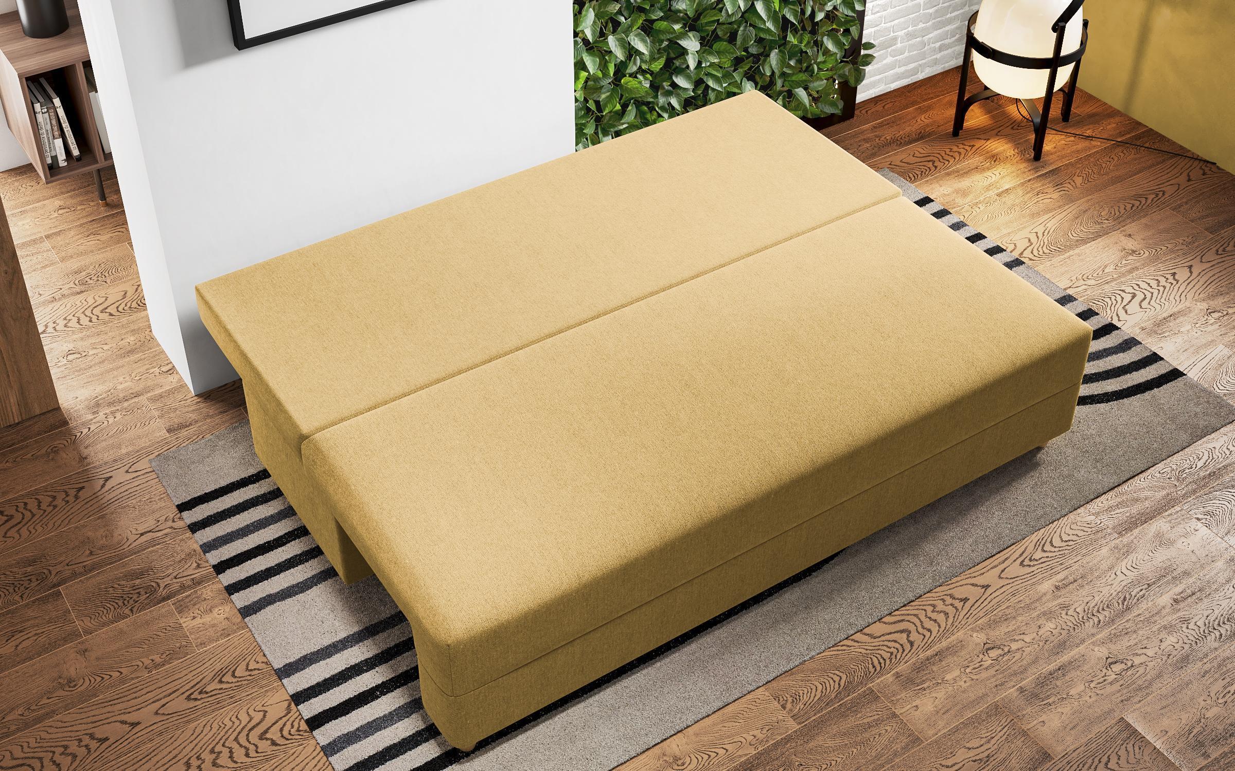 Extendable sofa Arano, mustard  7