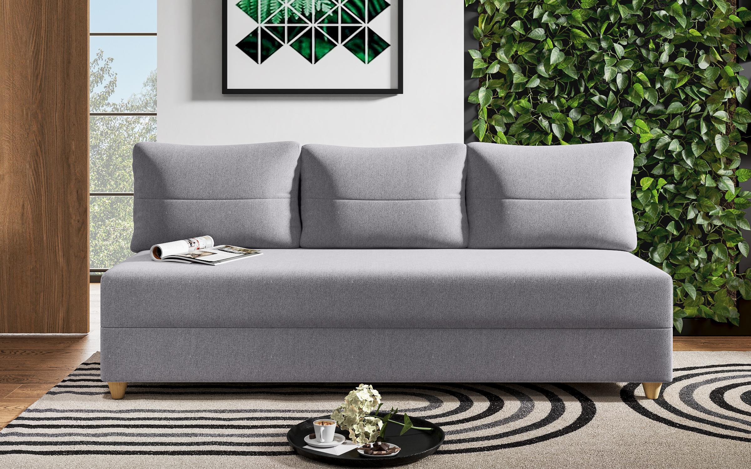 Extendable sofa Arano, light grey  1