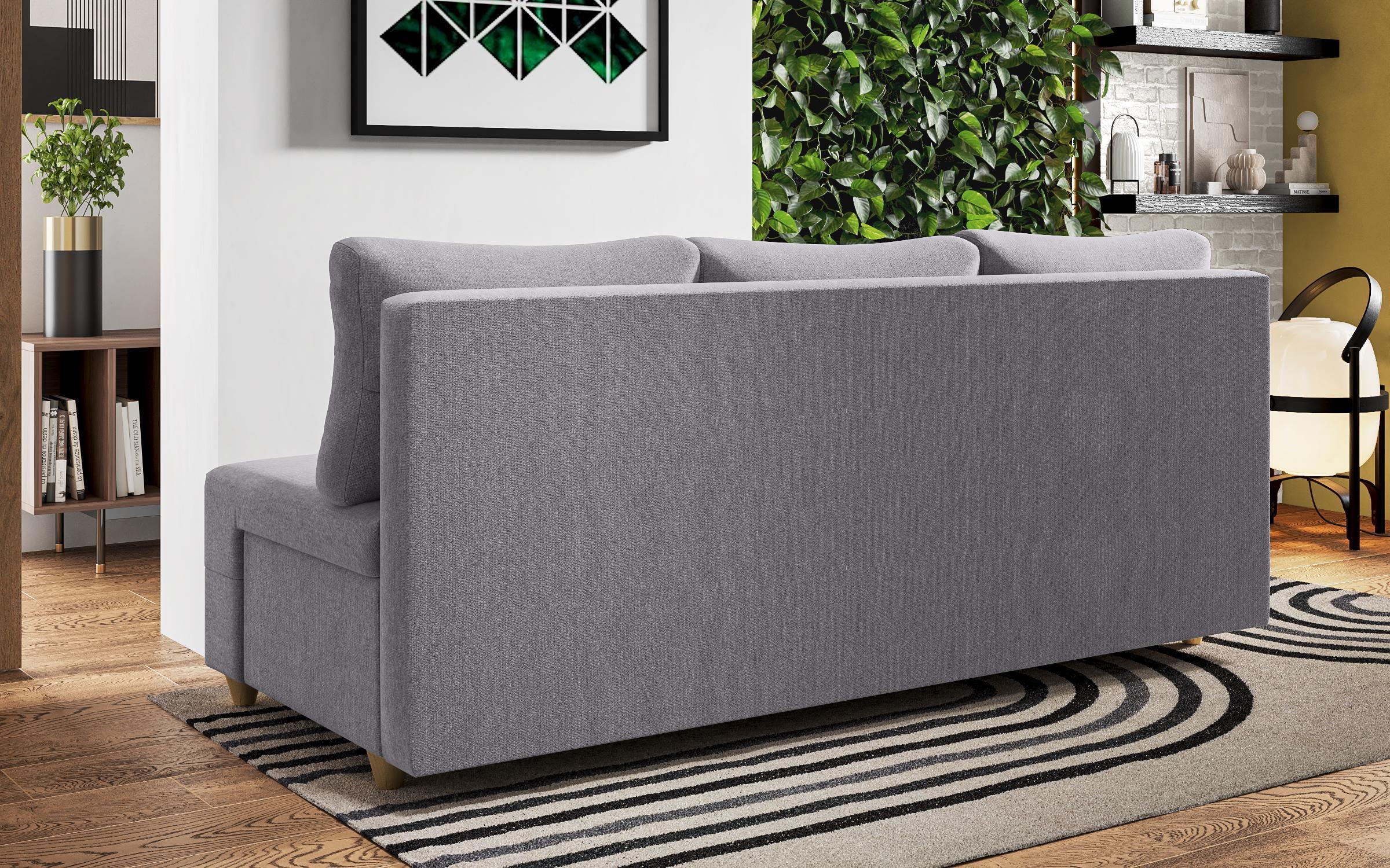 Extendable sofa Arano, light grey  6