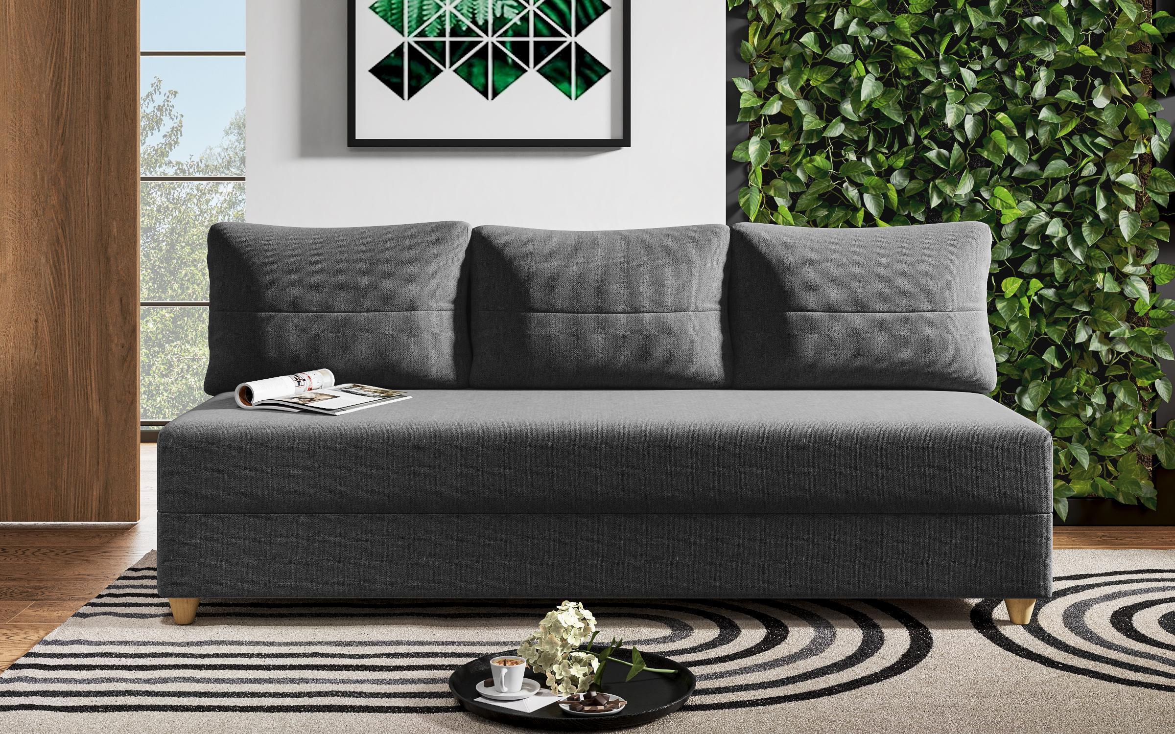 Extendable sofa Arano, dark grey  1