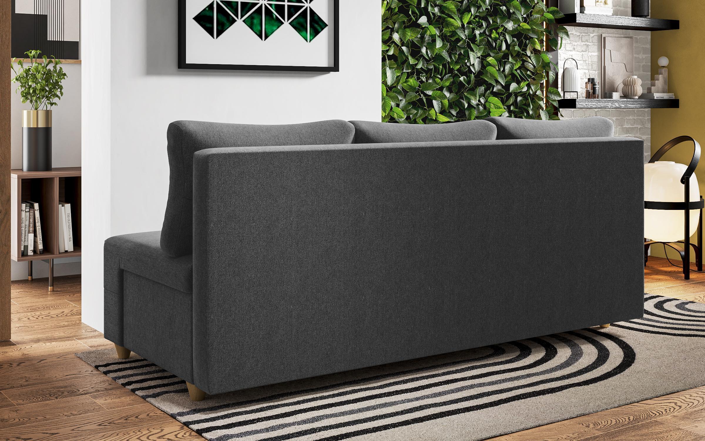 Extendable sofa Arano, dark grey  6